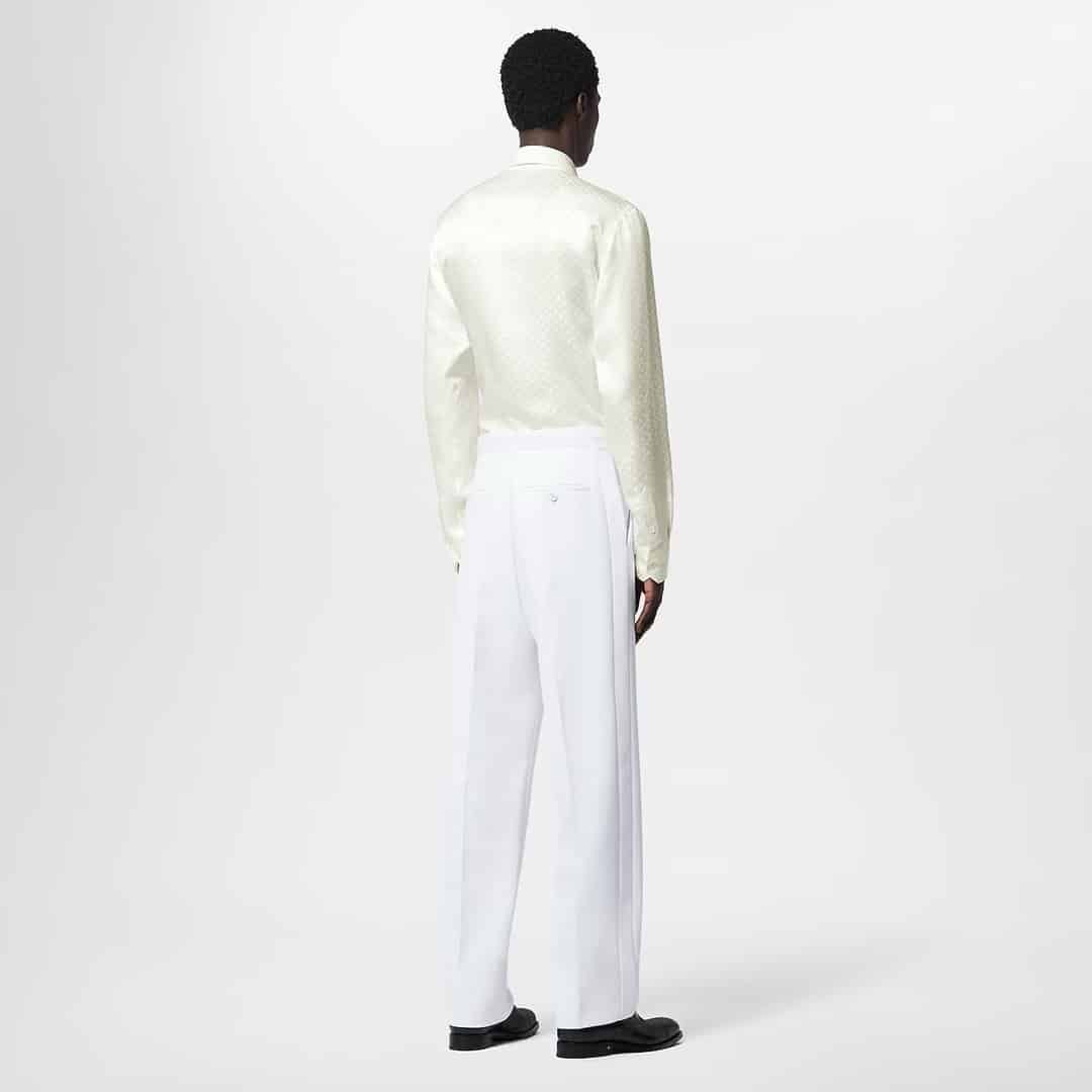 LV Monogram Long-Sleeved Silk Shirt