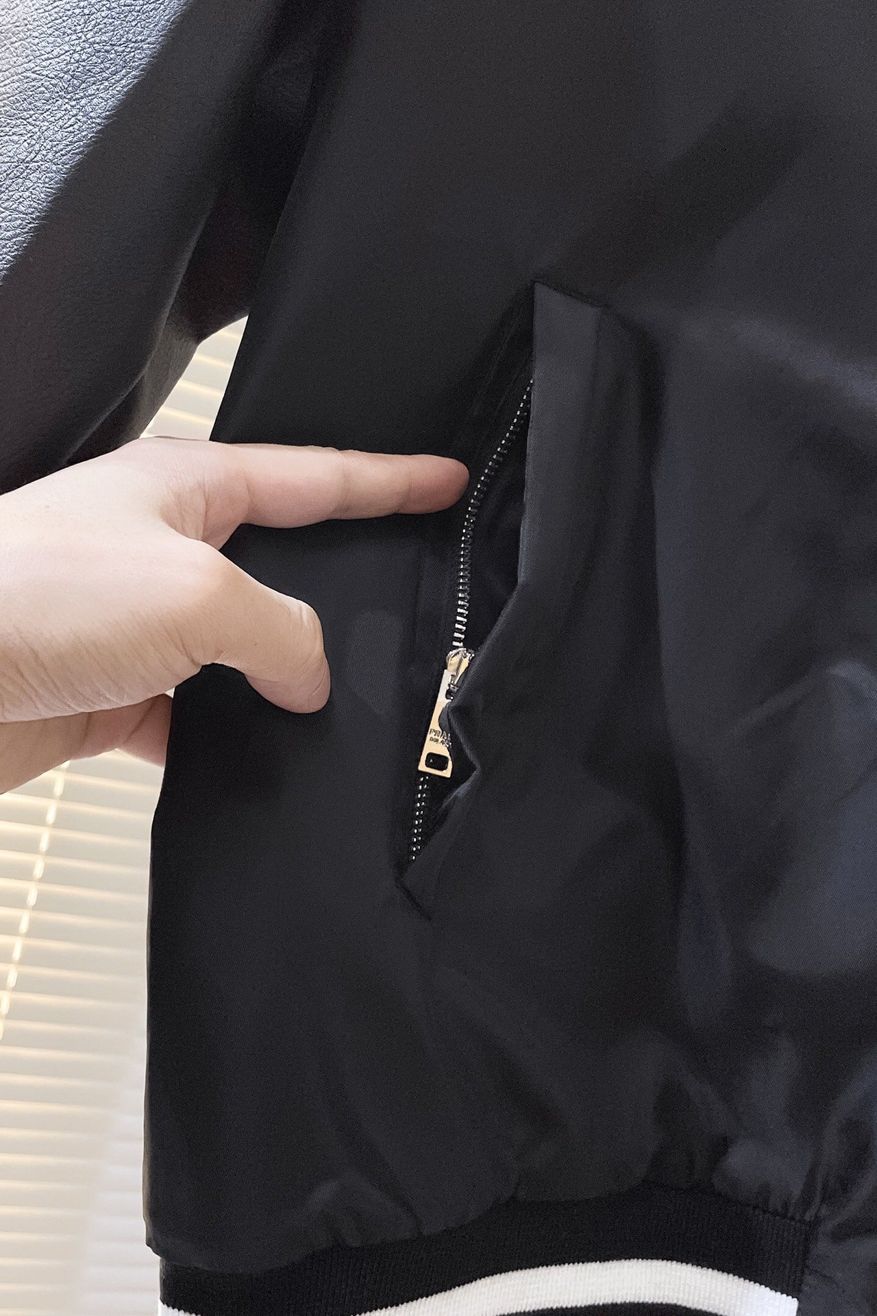 Oversized Re-Nylon bomber jacket