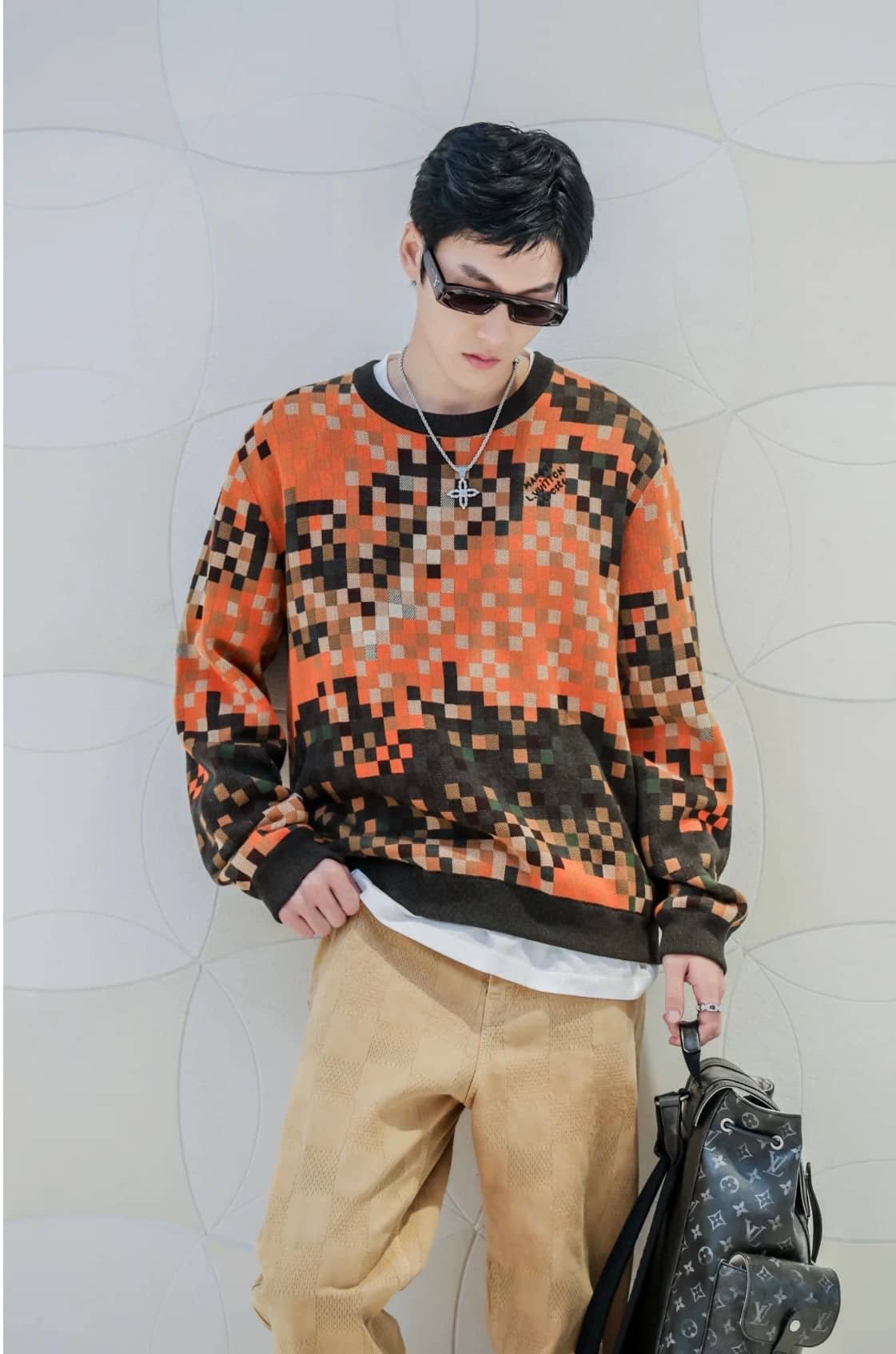 Jacquard Cotton Pullover