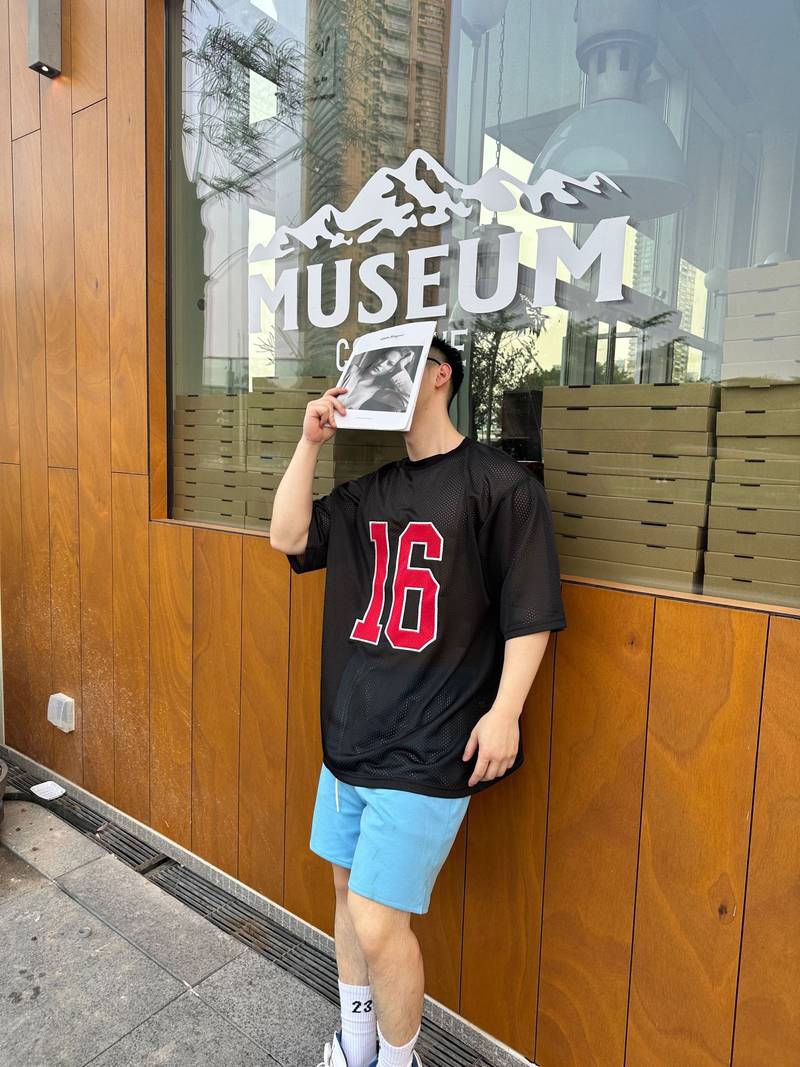 Oversized Celine 16 T-shirt in jerse mesh