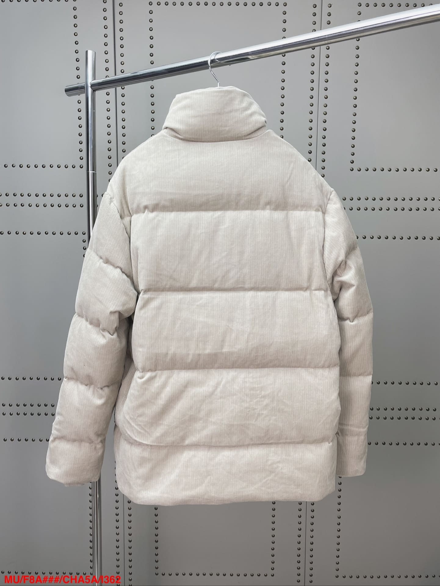 Corduroy down jacket