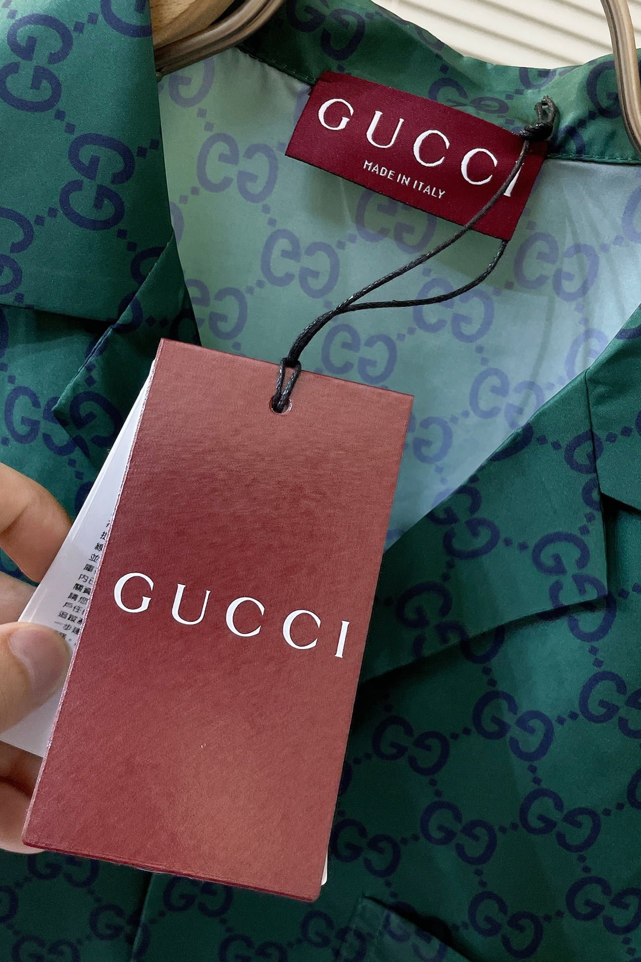 Gucci GG print silk shirt