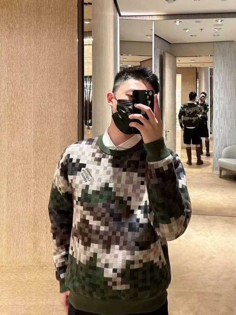 Damier Cotton Jacquard Pullover