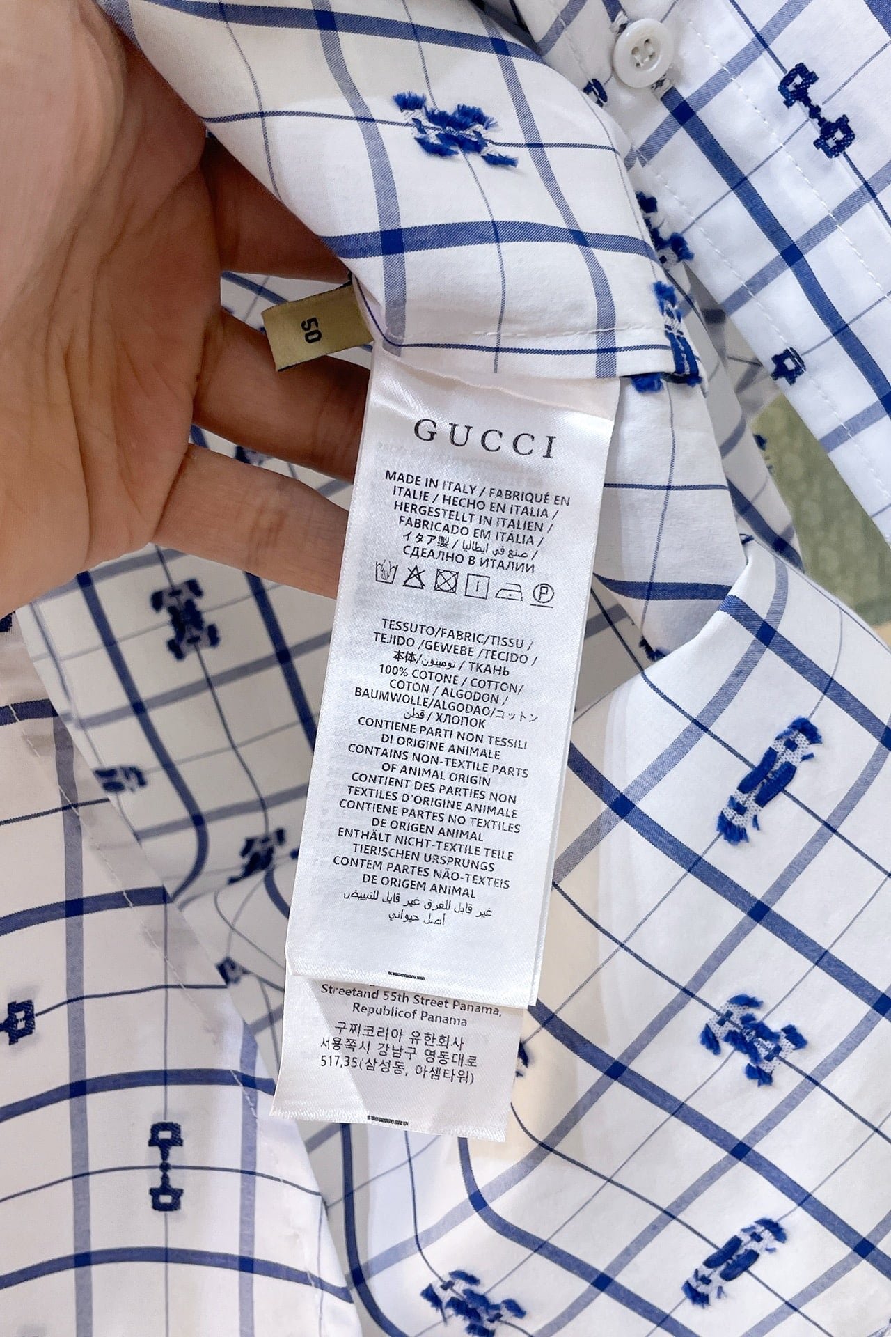 Gucci horsebit print cotton shirt