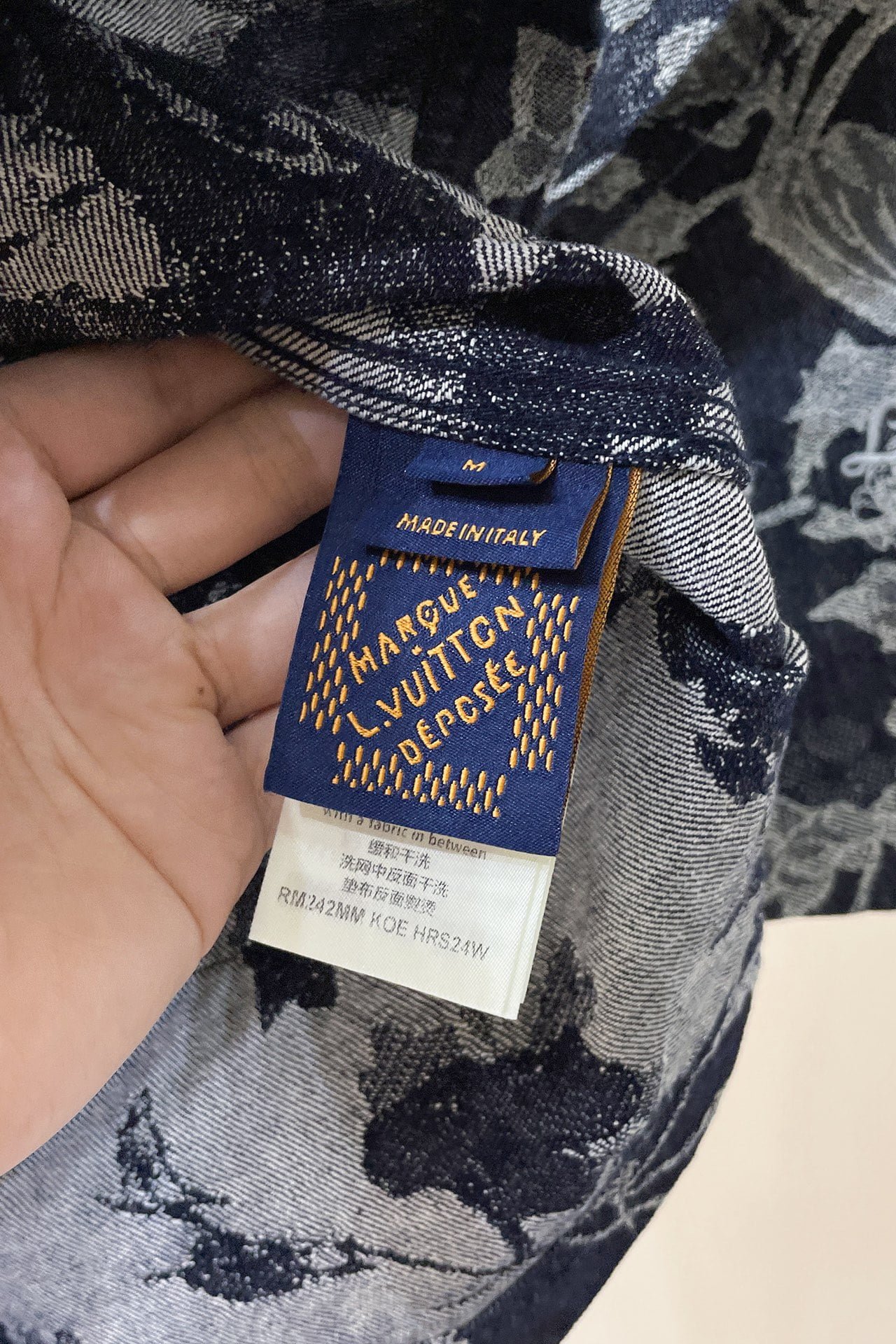 LV Short-Sleeved Denim Shirt+Denim Shorts