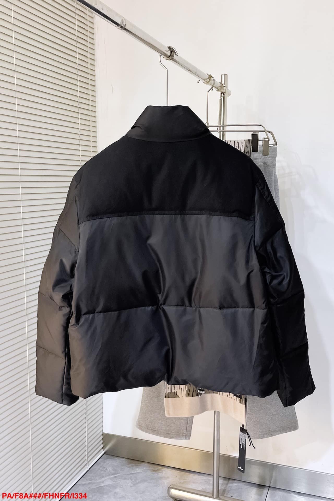 Cropped Re-Nylon down jacket