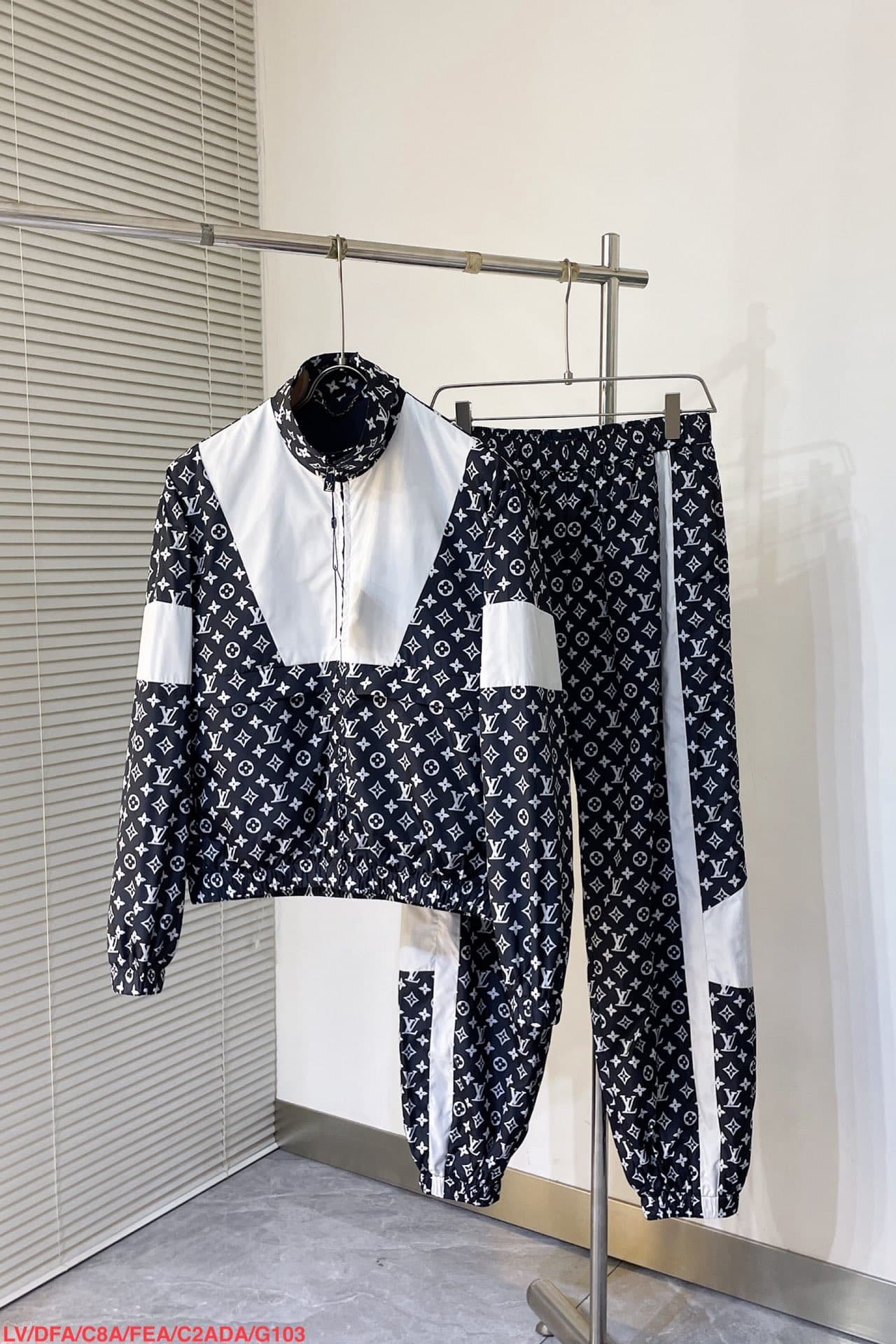 LV Monogram Printed Technical Track Top+Pants