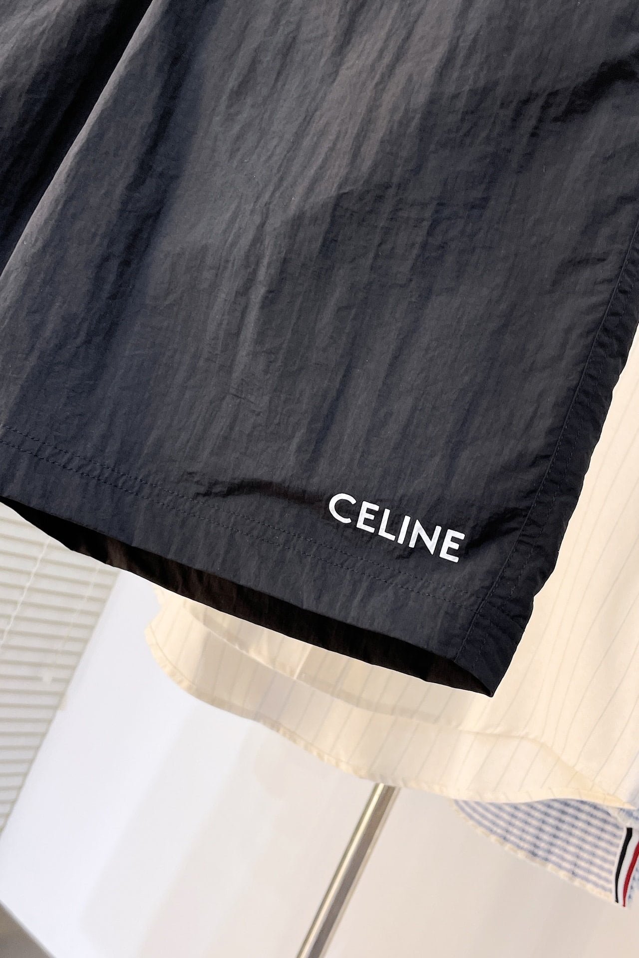 Celine swim shorts in nylon black