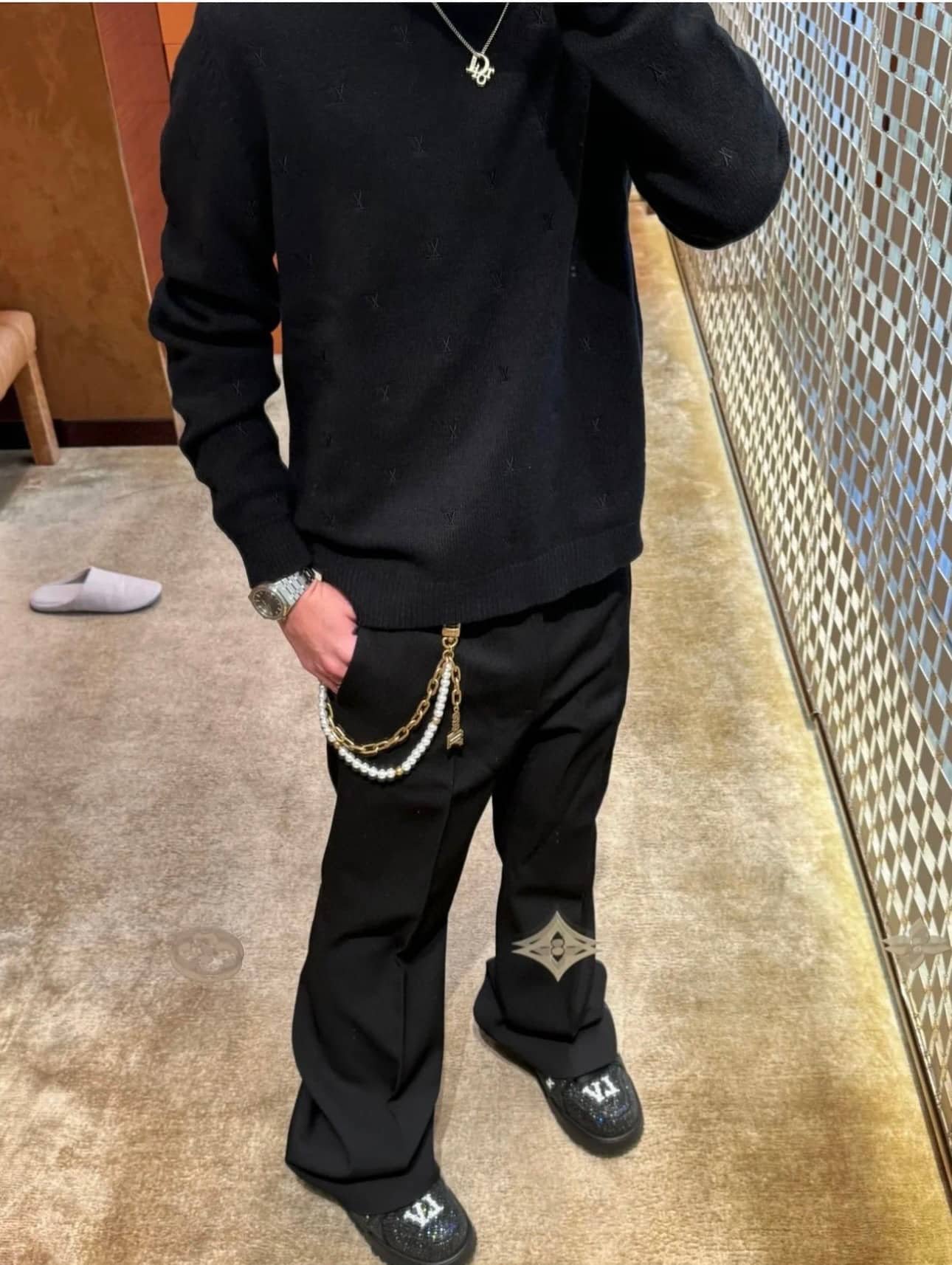 LV Embroidered Signature Merino Crewneck