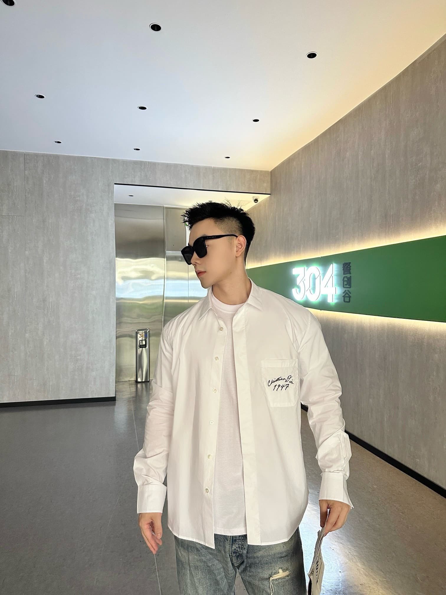 Handwritten Christian Dior 1947 Shirt