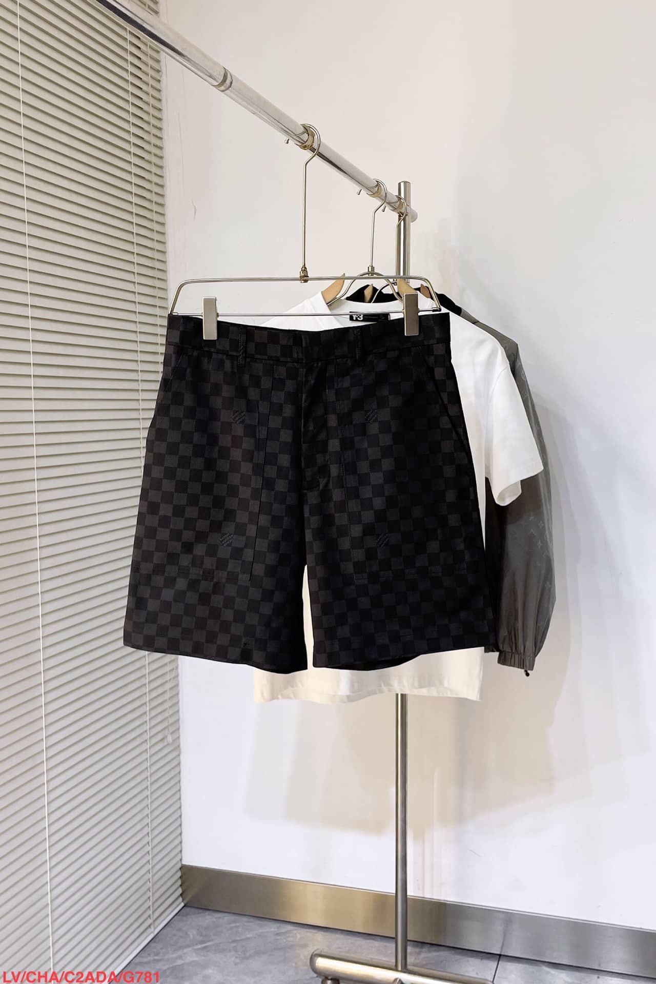 LV Damier Cotton Casual Shorts