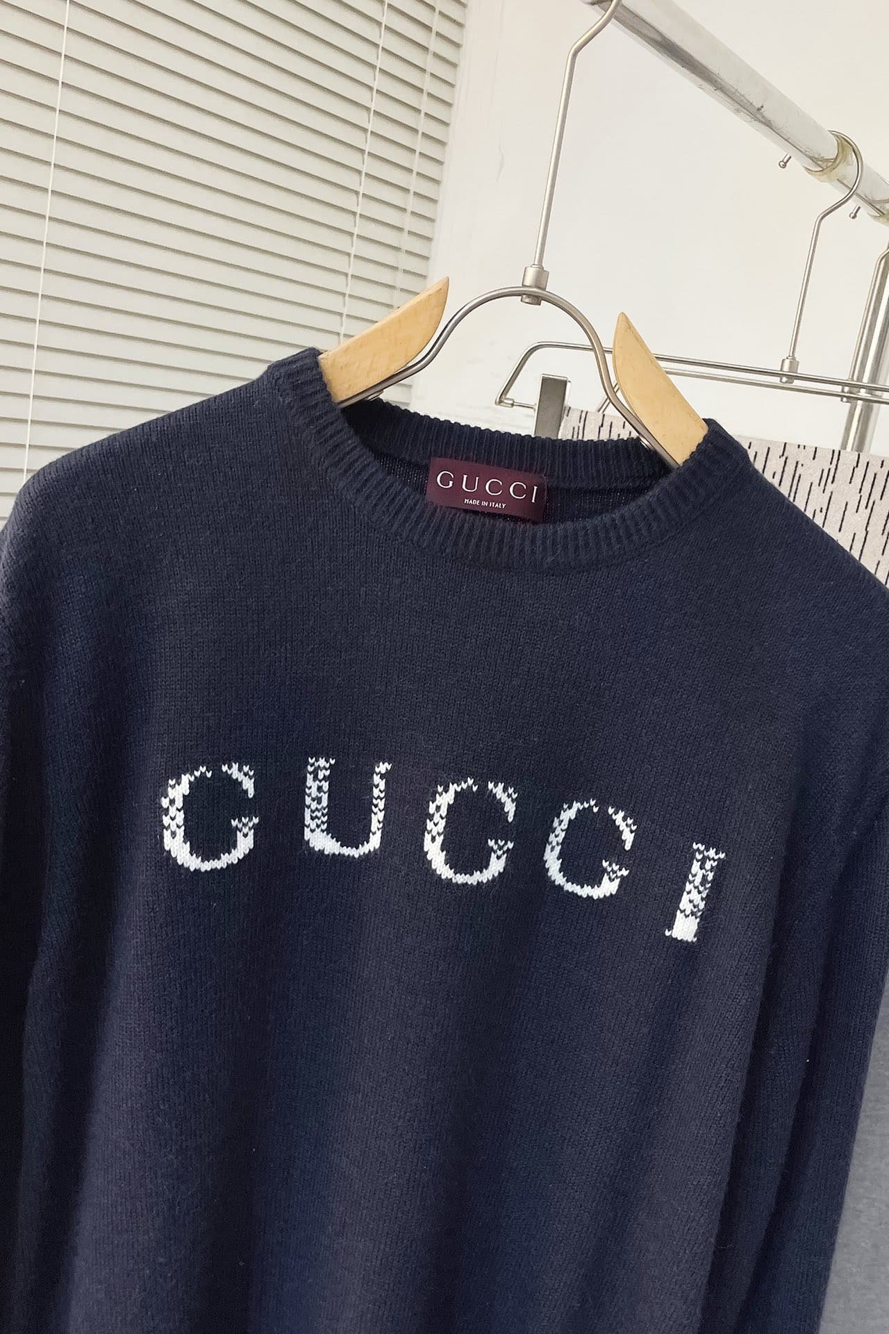 Wool sweater with Gucci intarsia