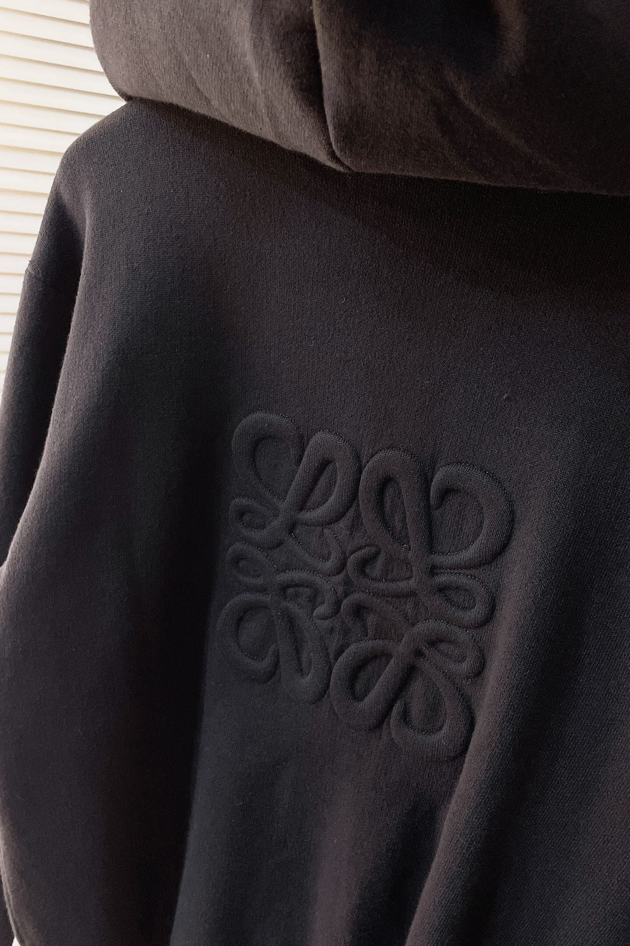 Anagram zip-up hoodie in wool