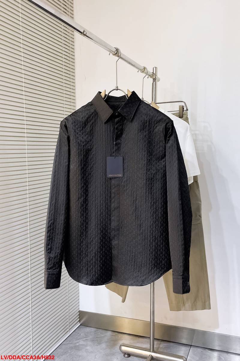 Monogram Long-Sleeved Silk Shirt