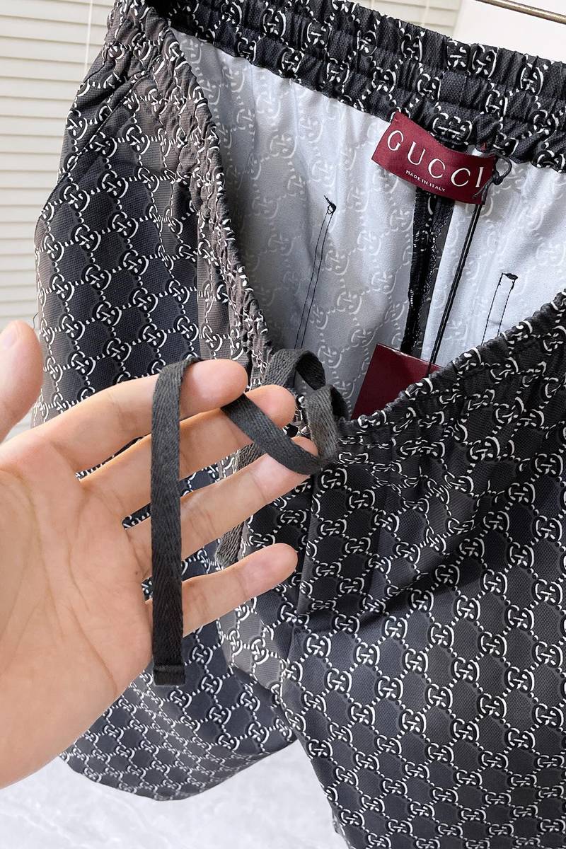 Gucci Silk shirt with GG Shadow+ Shorts