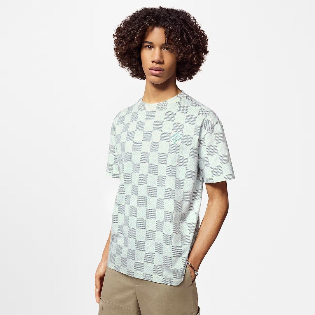 LV Printed Short-Sleeved Cotton T-Shirt