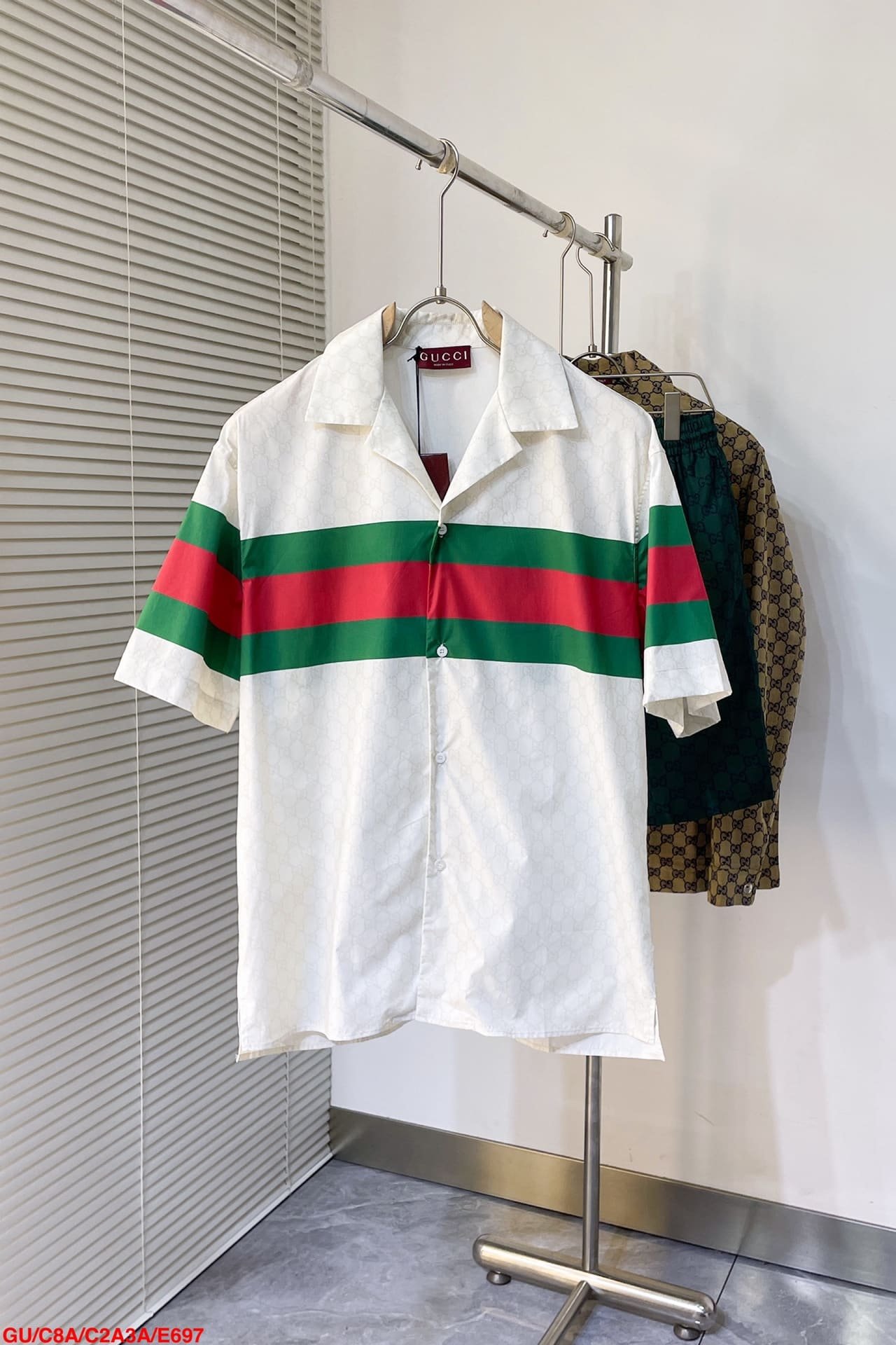 Gucci gg cotton shirt with web