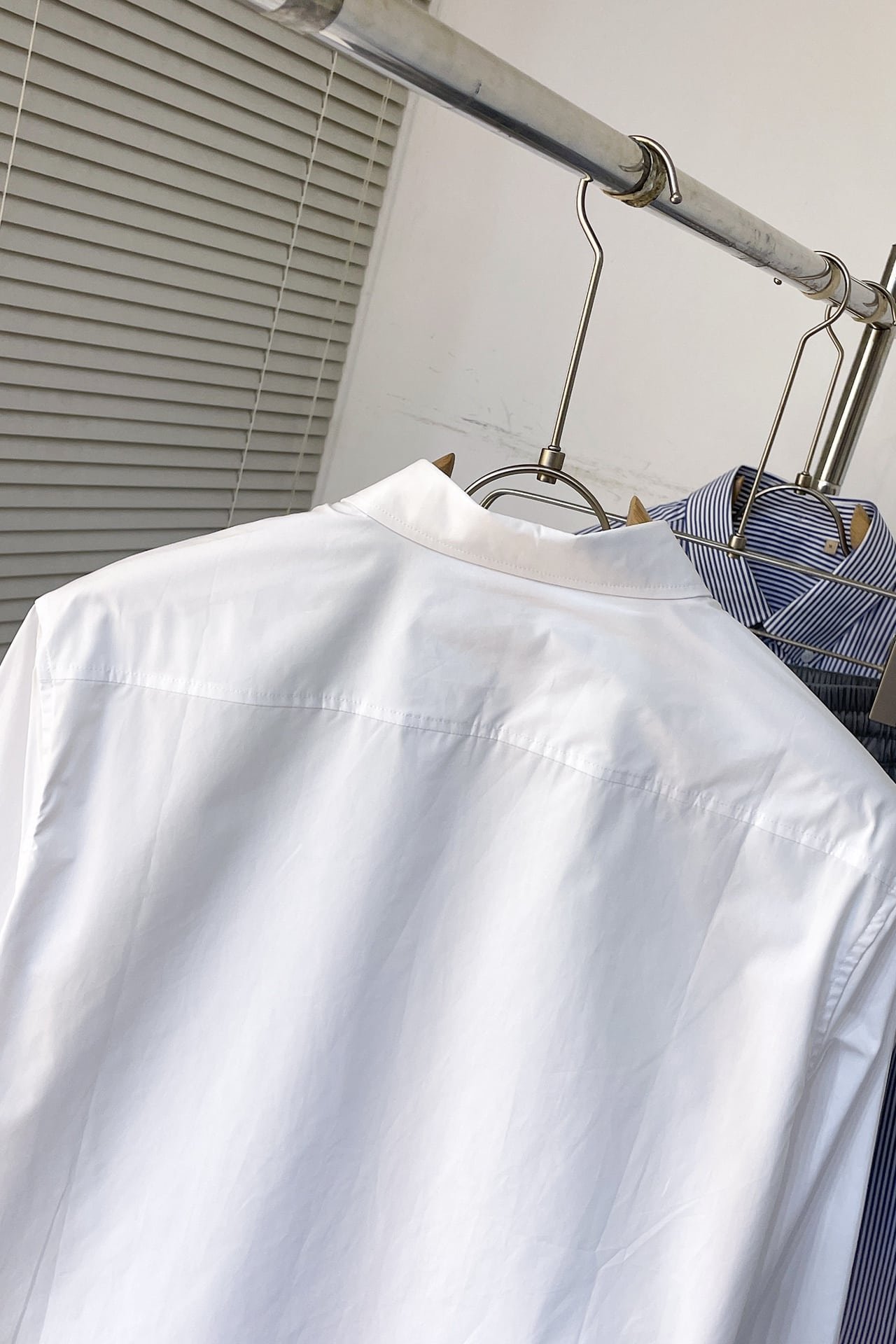 LV Embroidered Long-Sleeved Cotton Shirt