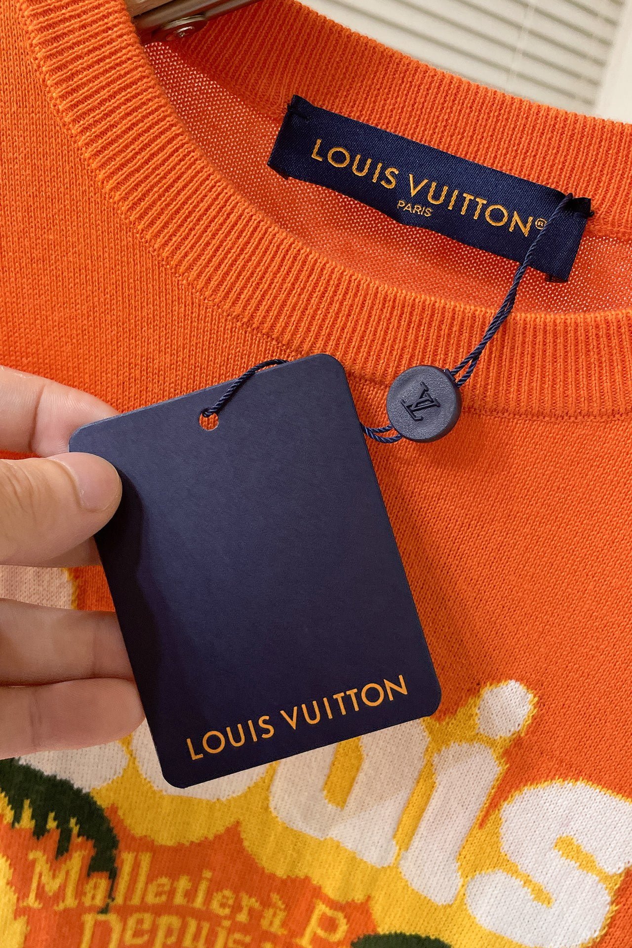 LV Short-Sleeved Cotton Crewneck