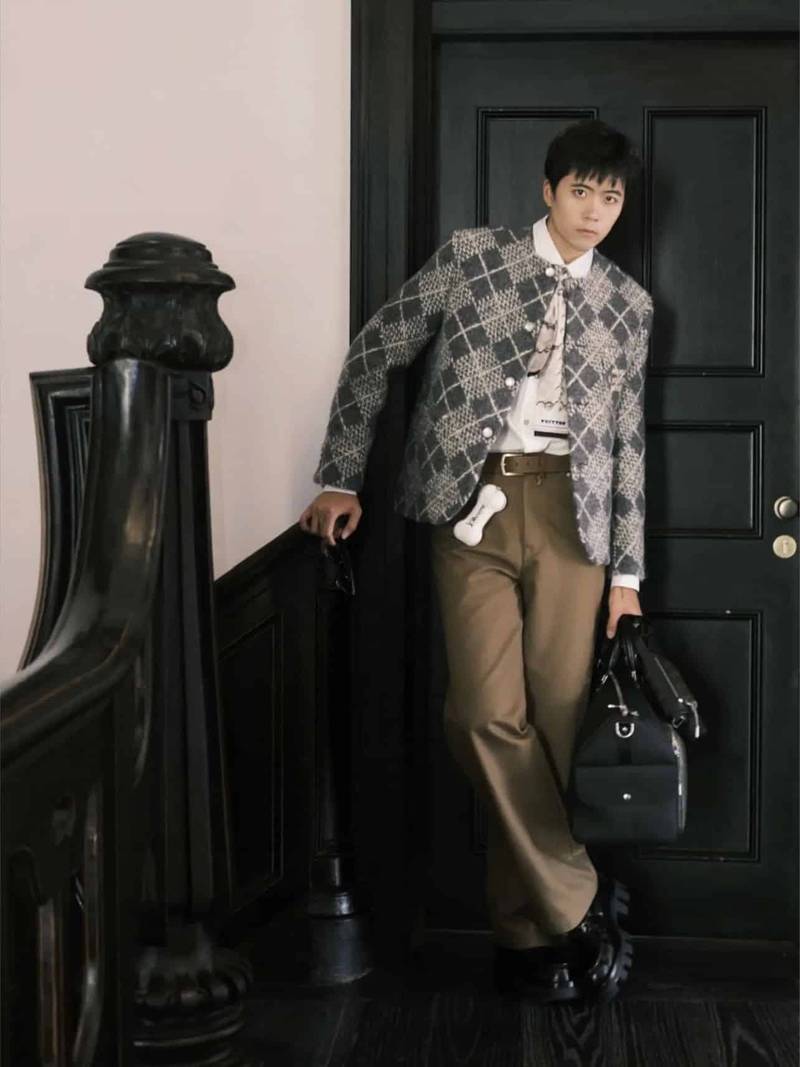 Chic Collarless Wool Jacket