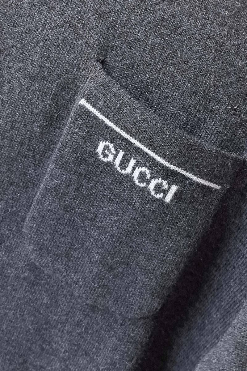 Knit wool long sleeve polo top