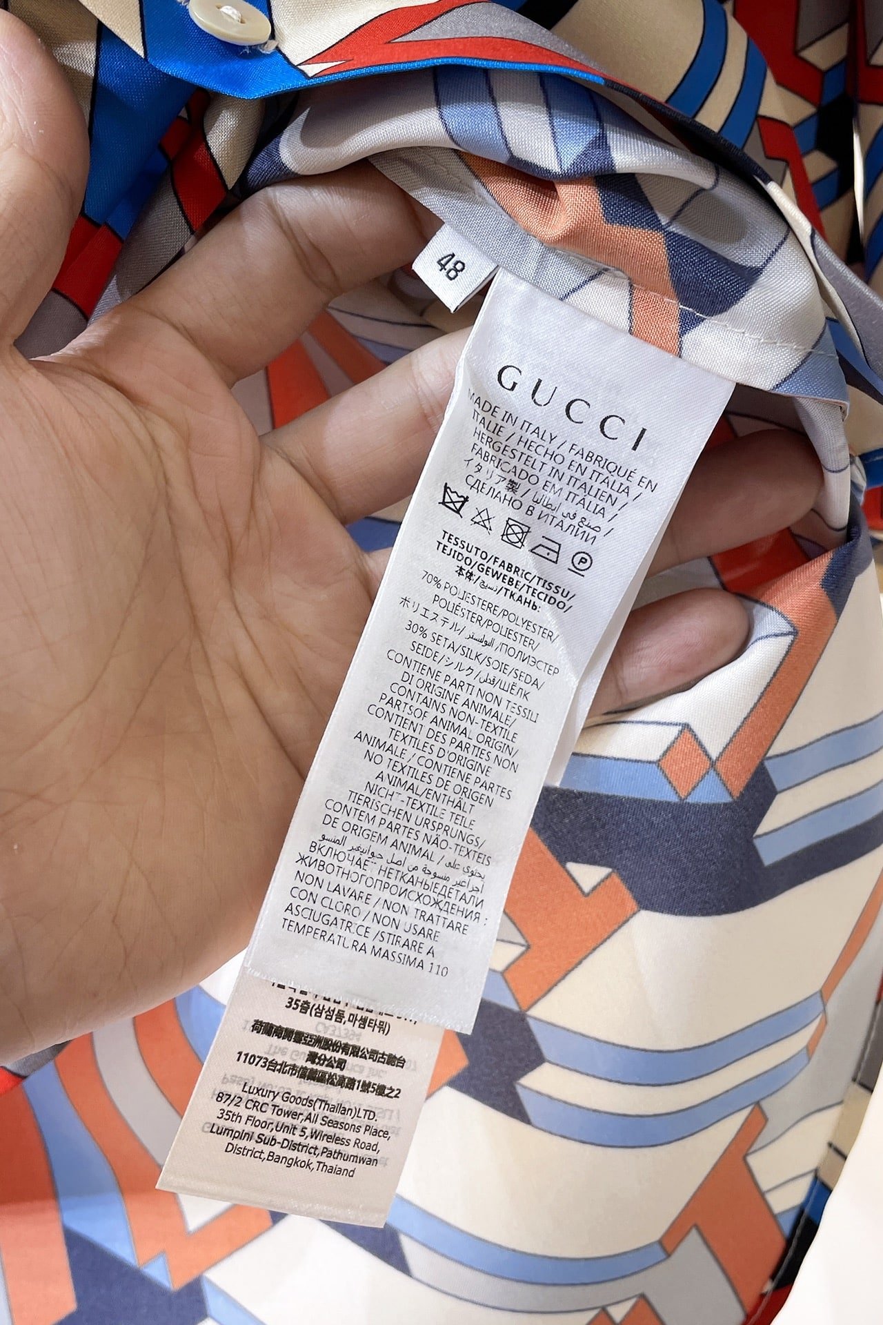 Gucci print shirt+shorts