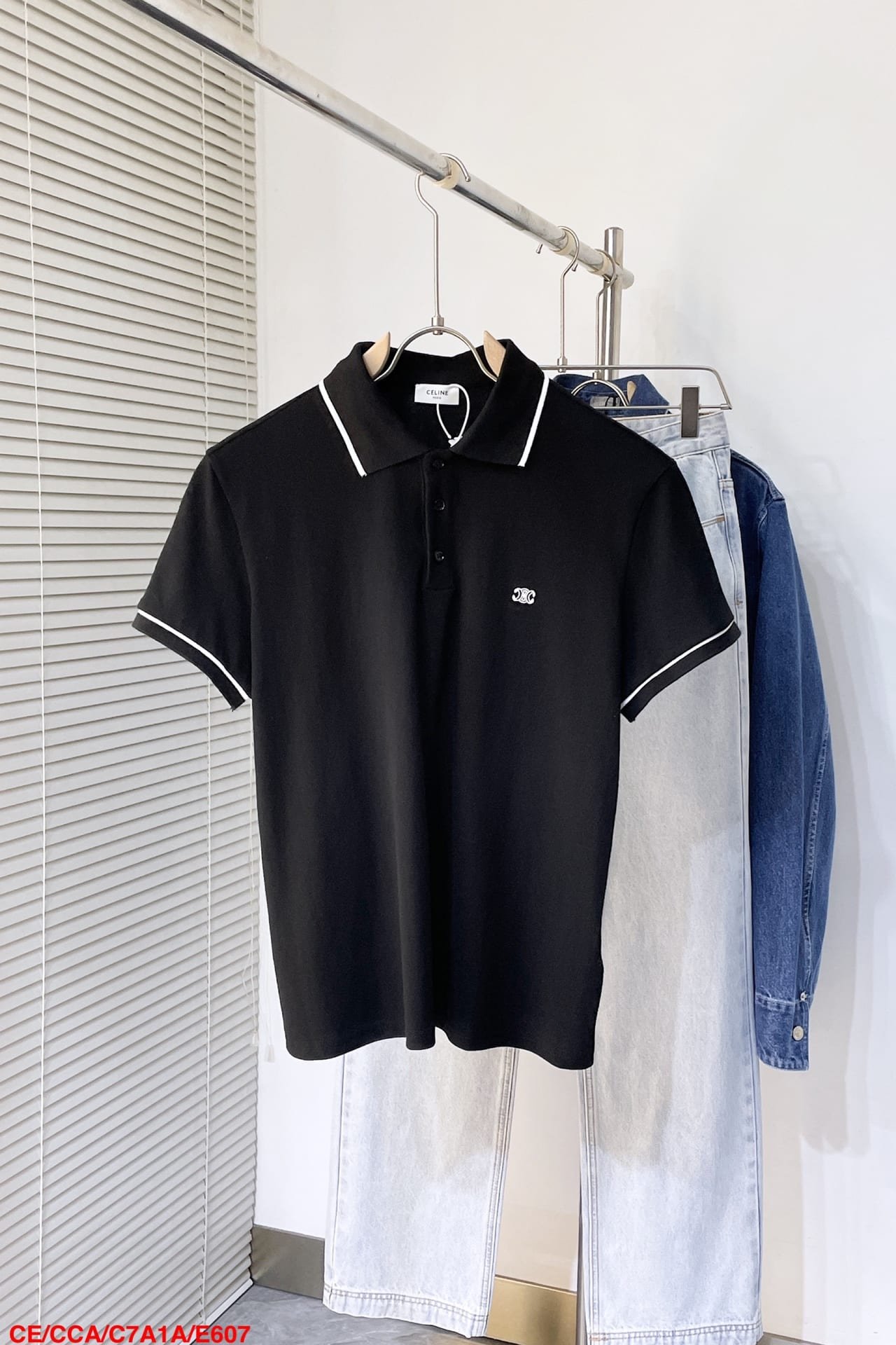 Celine classic polo shirt in cotton pique