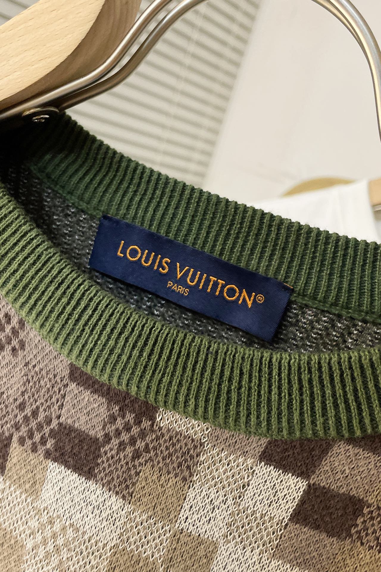 Damier Cotton Jacquard Pullover