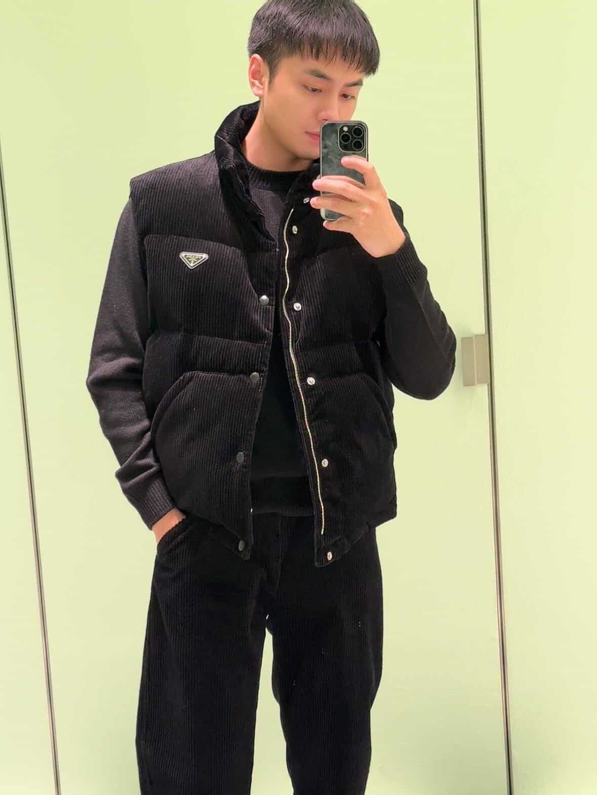 Corduroy down vest