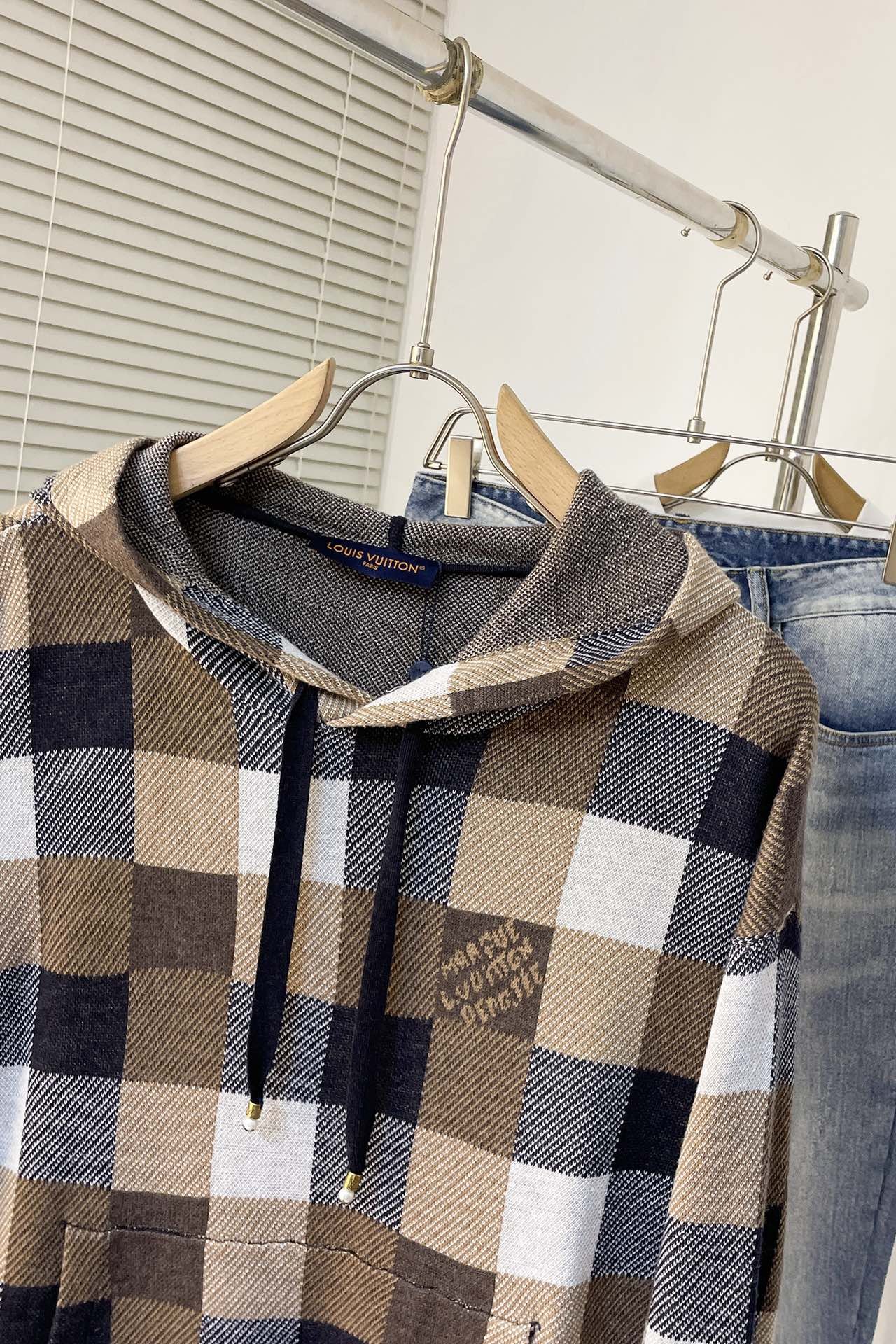 LV Damier Cashmere And Wool-Blend Hoodie