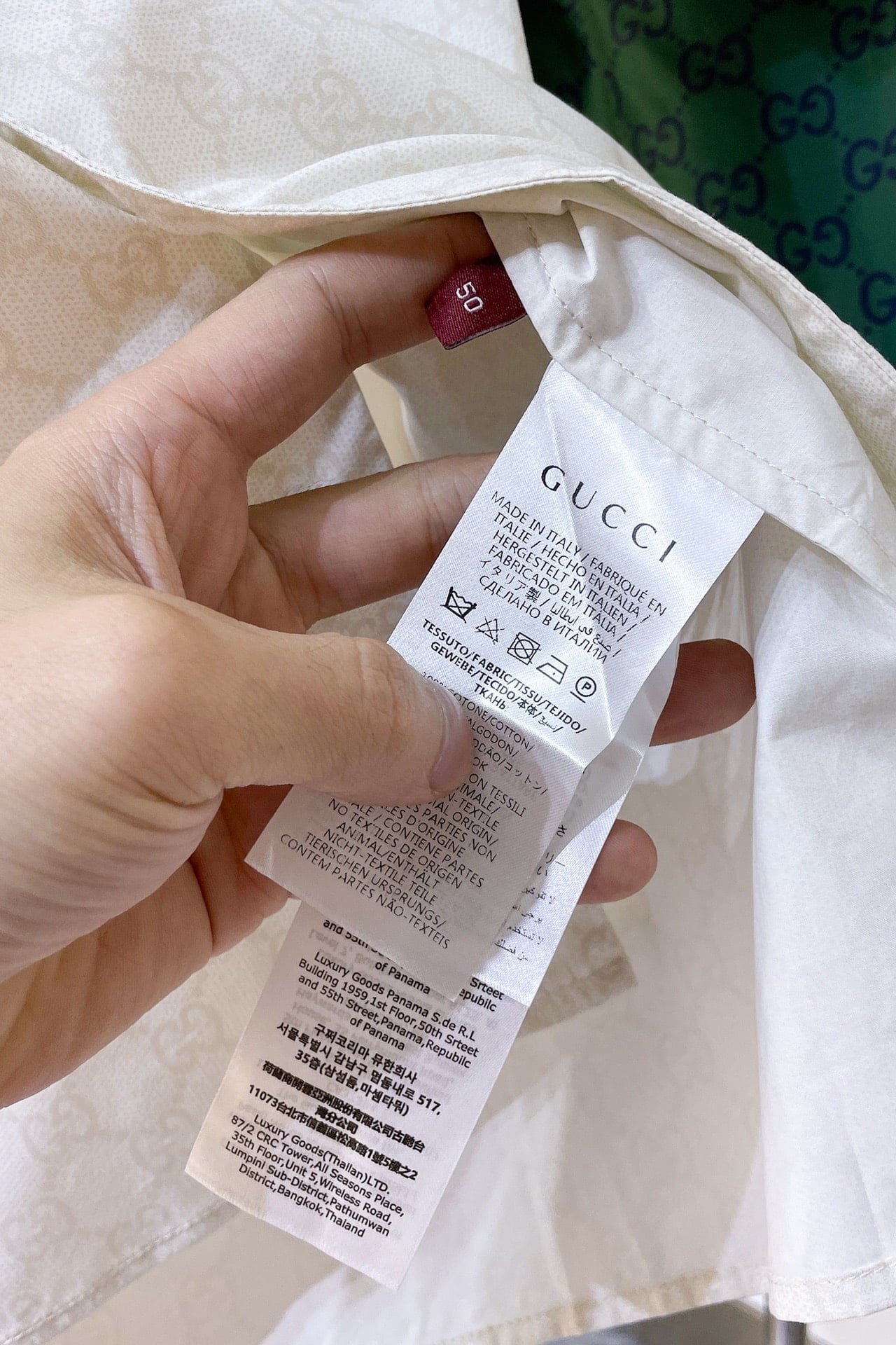 Gucci gg cotton shirt with web