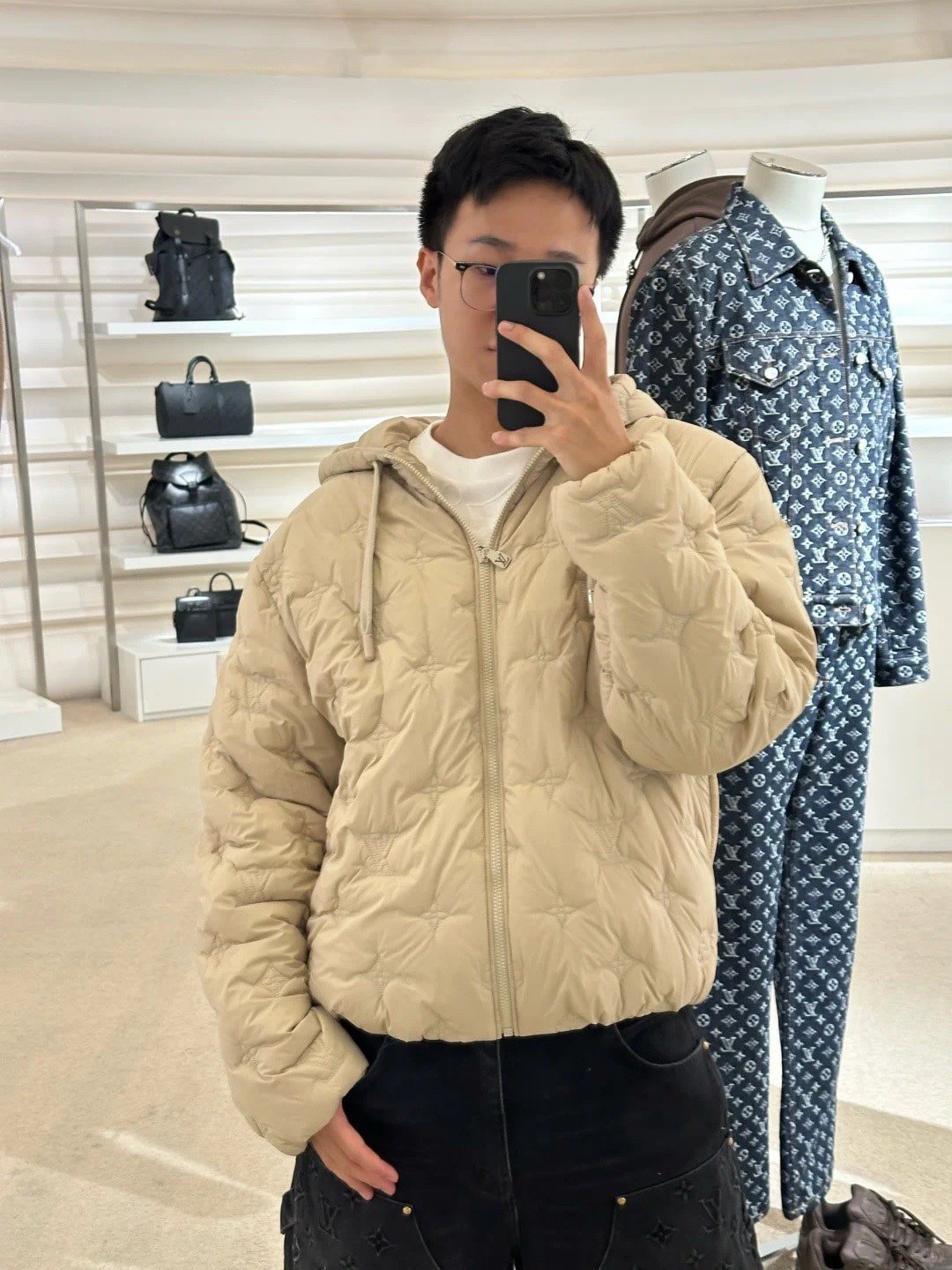 Monogram Quilted Nylon Hooded Blouson