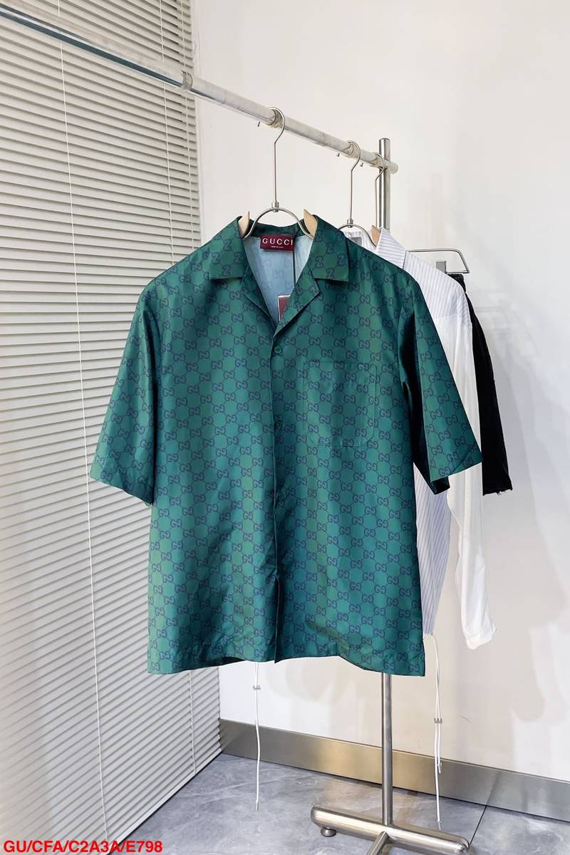 Gucci GG print silk shirt