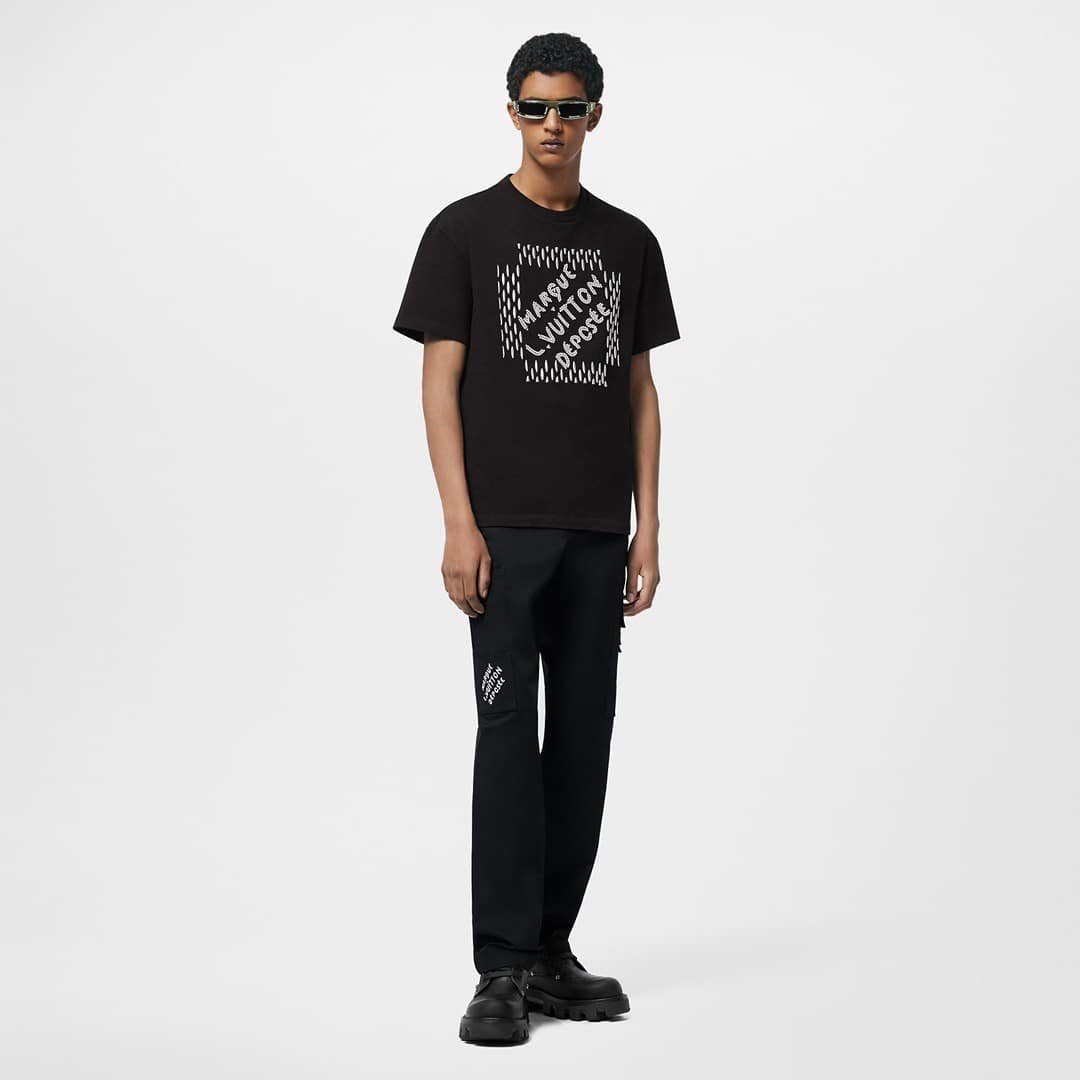 LV Embroidered Signature Cotton T-Shirt