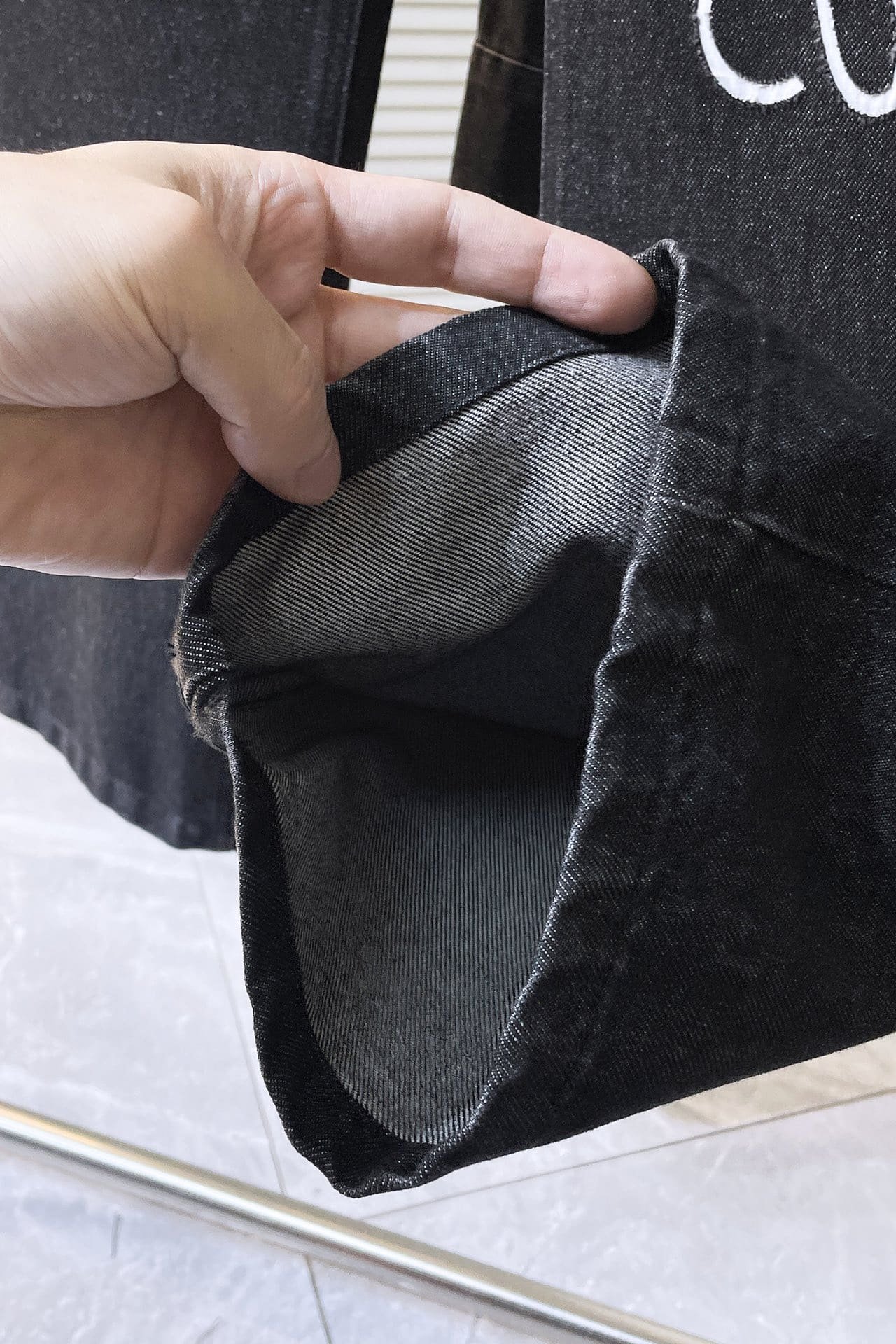 Loewe Anagram jacket in denim+Anagram baggy jeans in denim