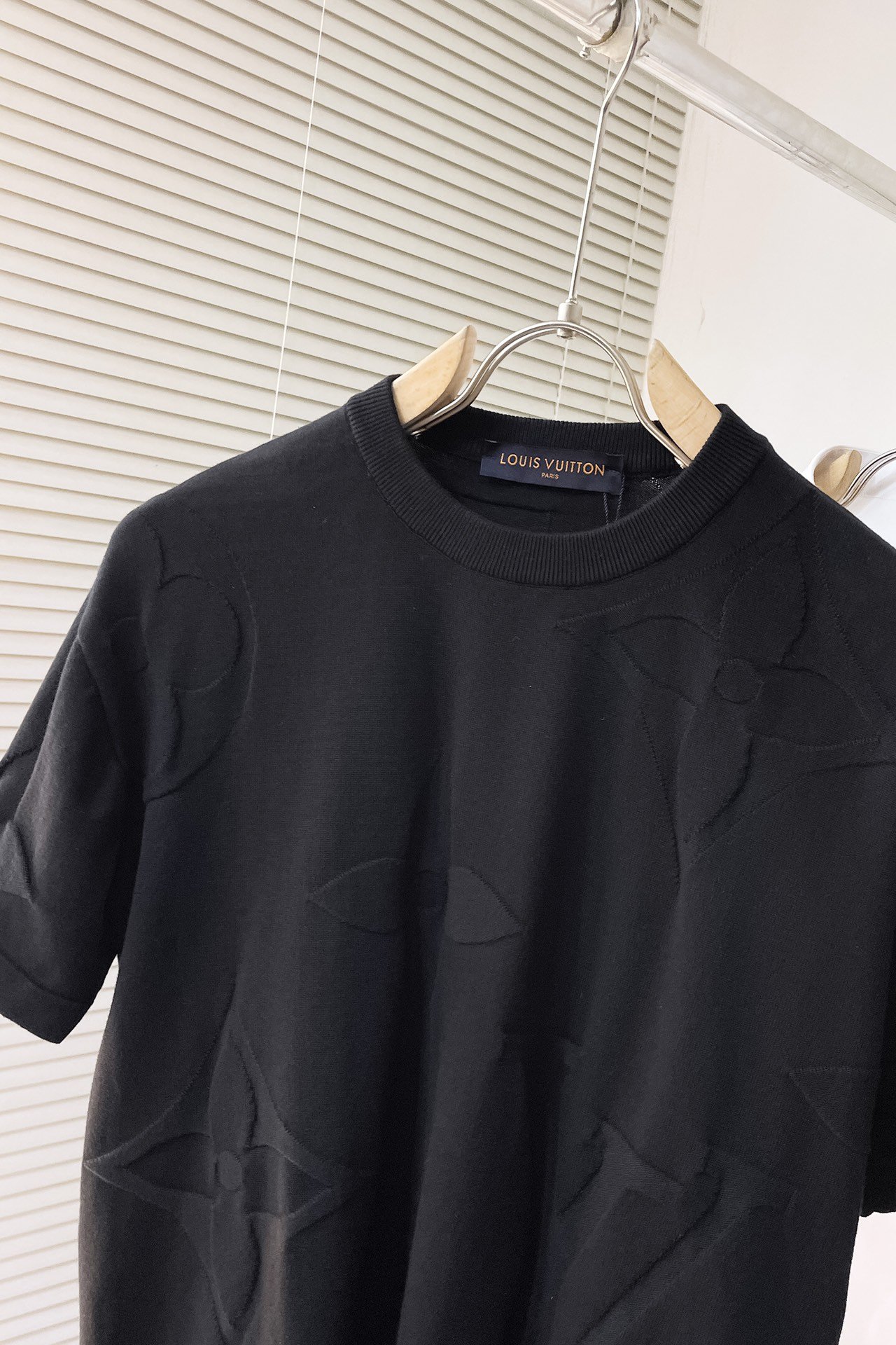 Monogram Short-Sleeved Cotton Crewneck