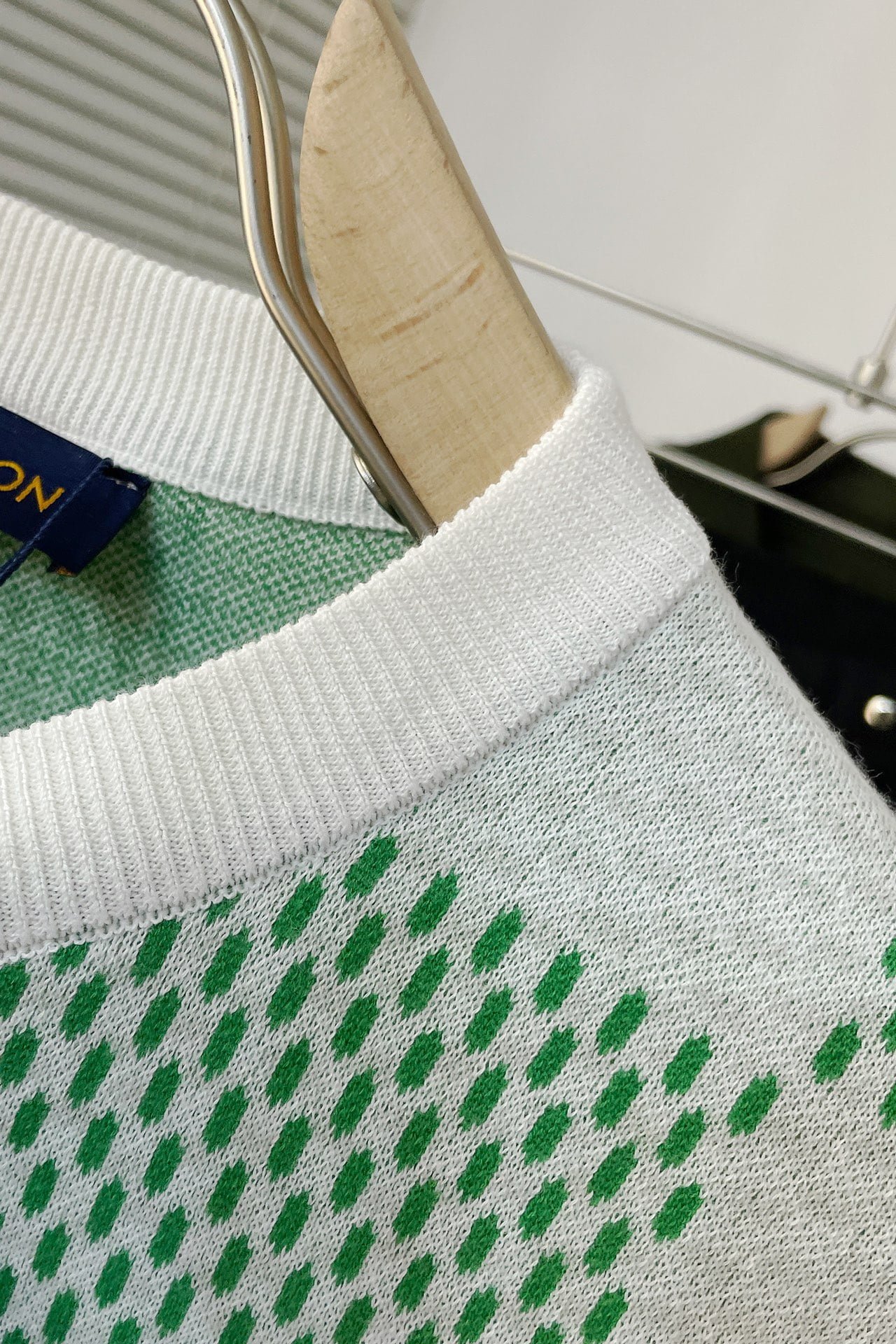 LV Damier Knitted Short-Sleeved Crewneck