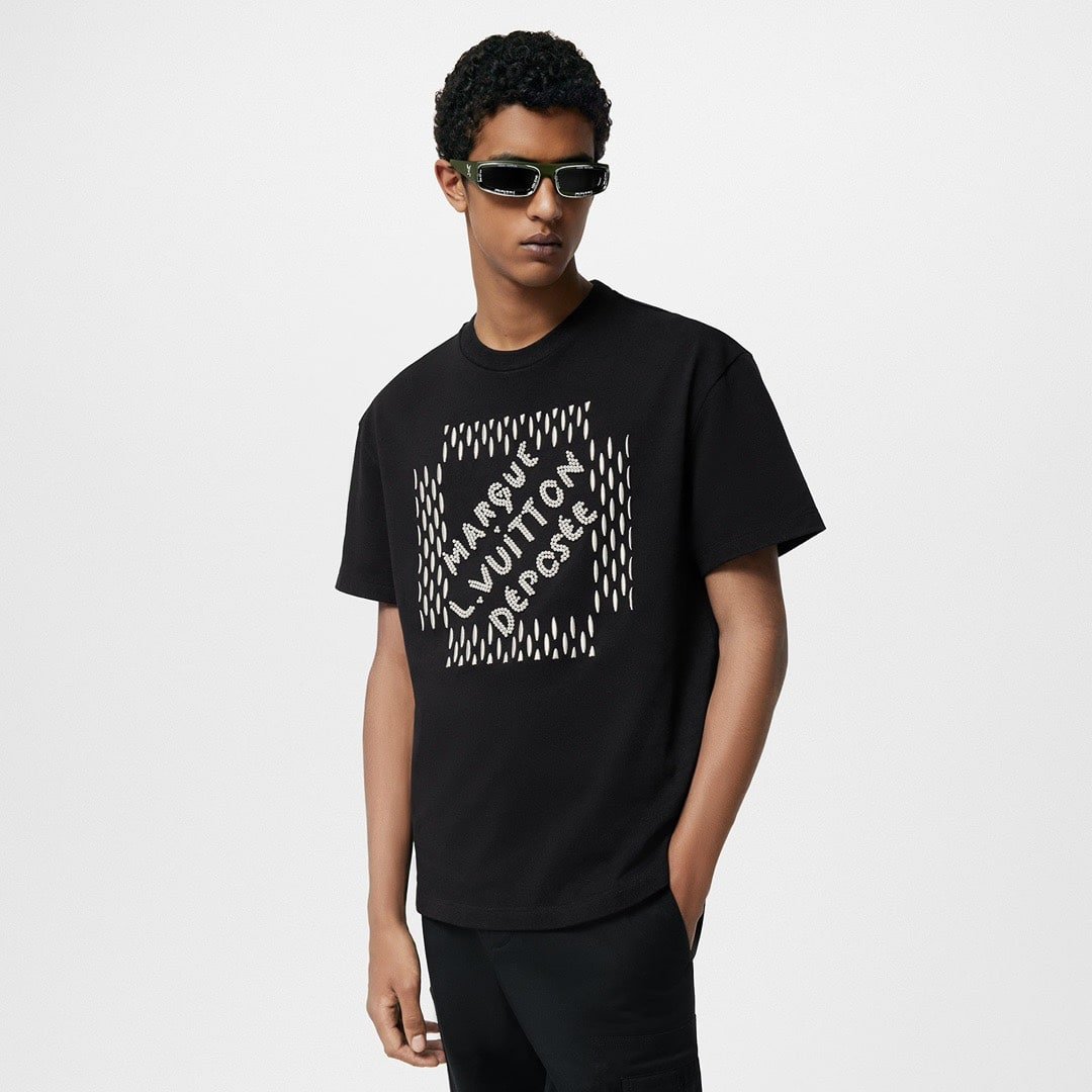 LV Embroidered Signature Cotton T-Shirt