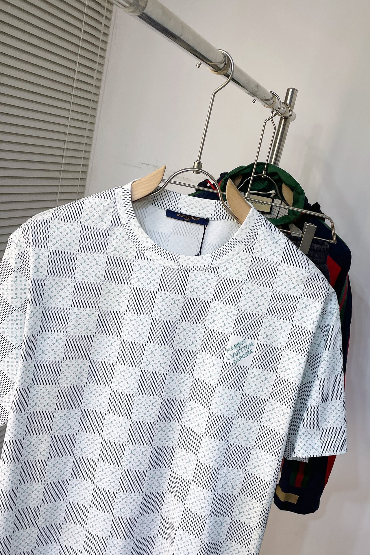 LV Printed Short-Sleeved Cotton T-Shirt