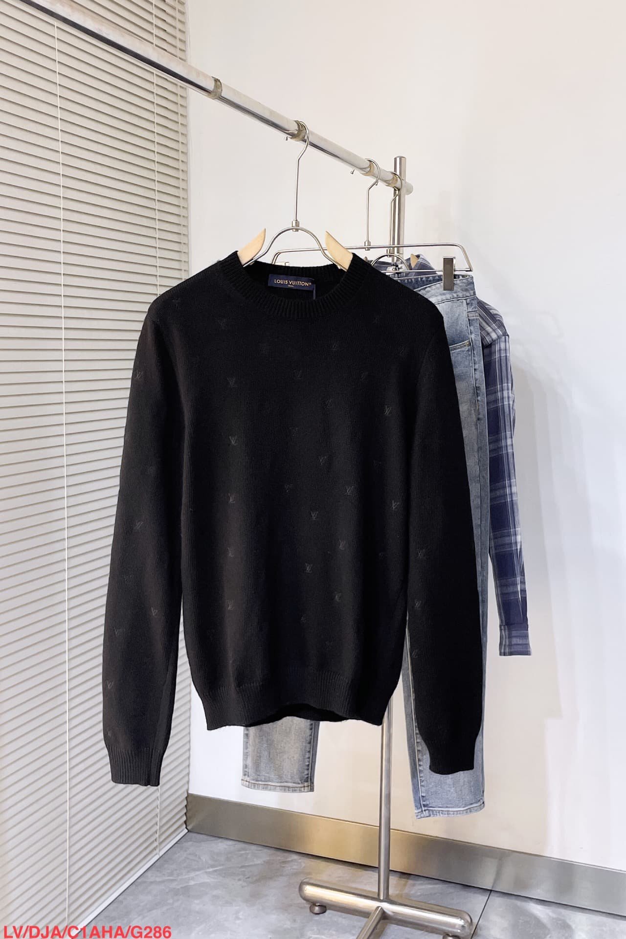 LV Embroidered Signature Merino Crewneck
