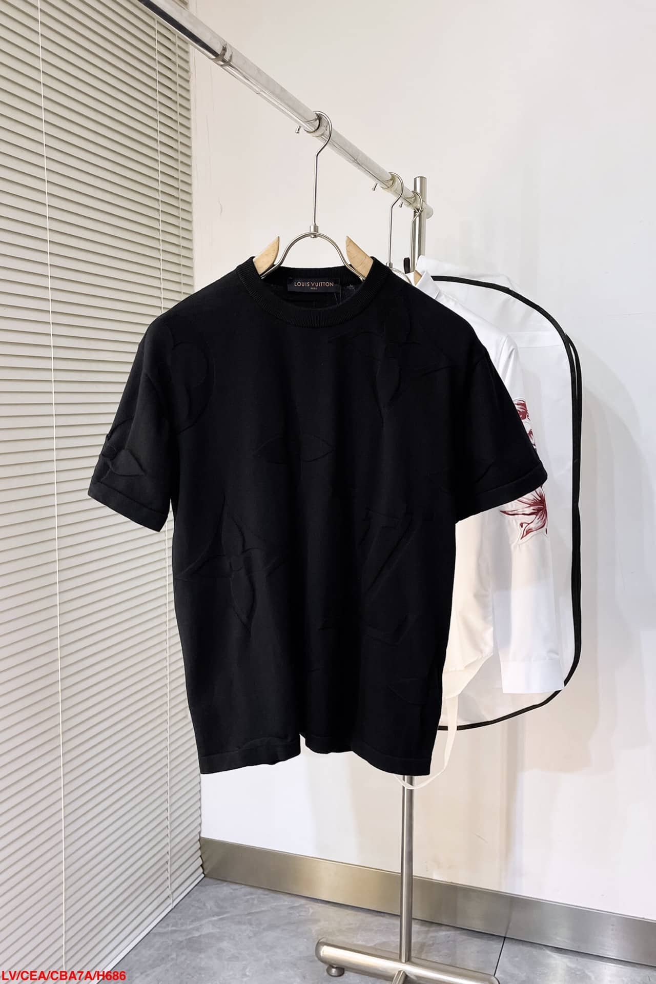 Monogram Short-Sleeved Cotton Crewneck