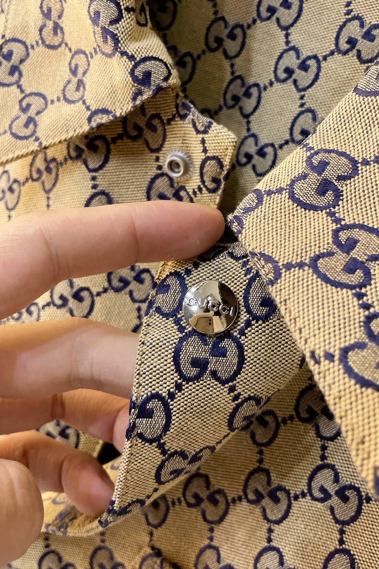 Gucci gg linen blend canvas jacket