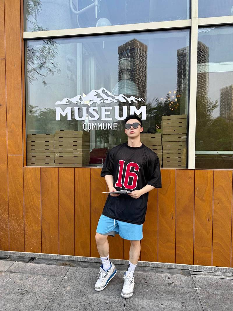 Oversized Celine 16 T-shirt in jerse mesh