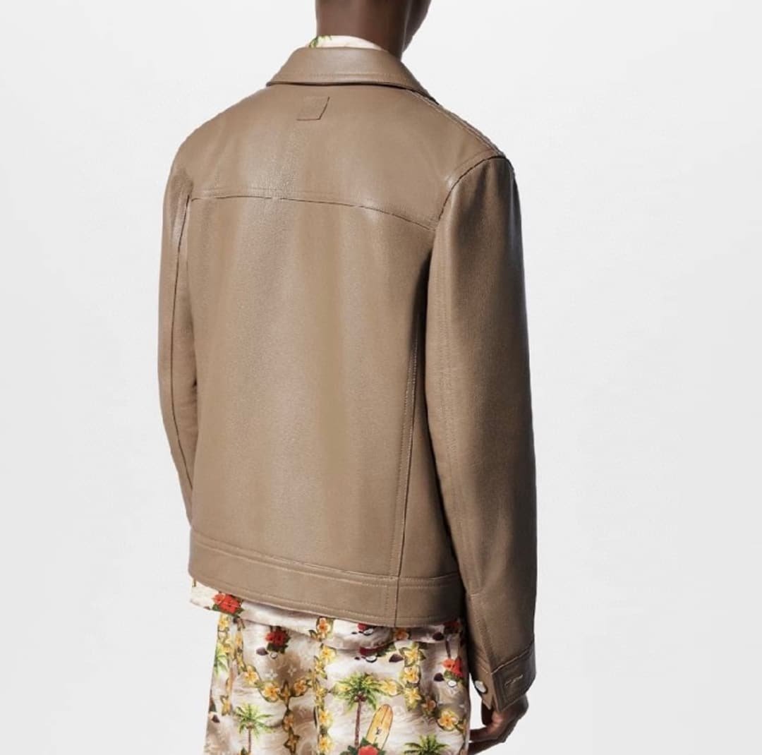 LV Embroidered Leather Blouson