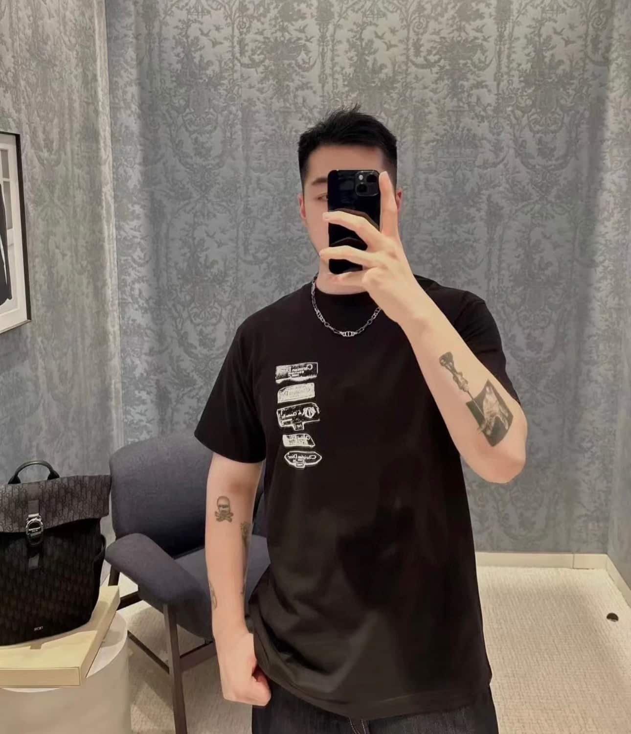 Dior Archives Labels T-Shirt, Relaxed Fit