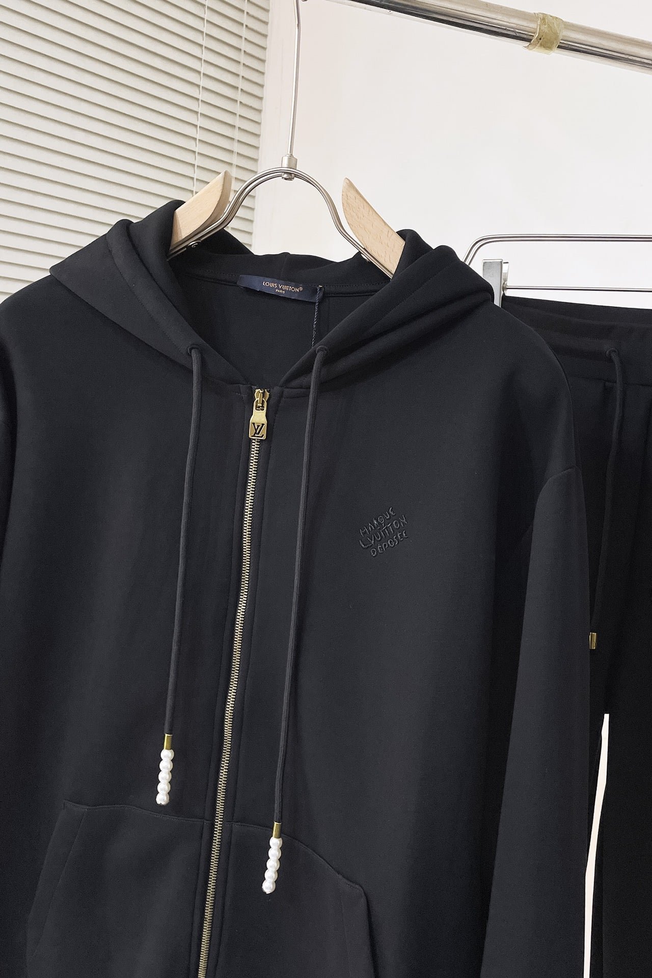 Embroidered Zipped Jersey Hoodie+pant