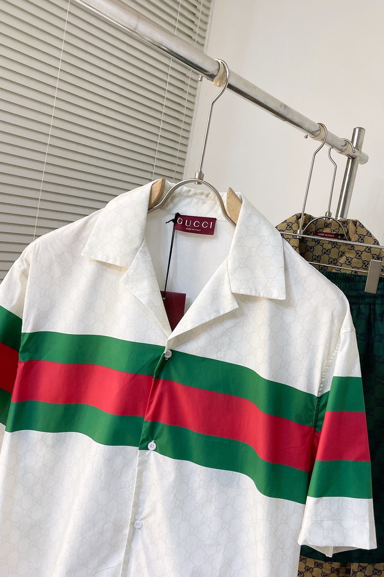 Gucci gg cotton shirt with web