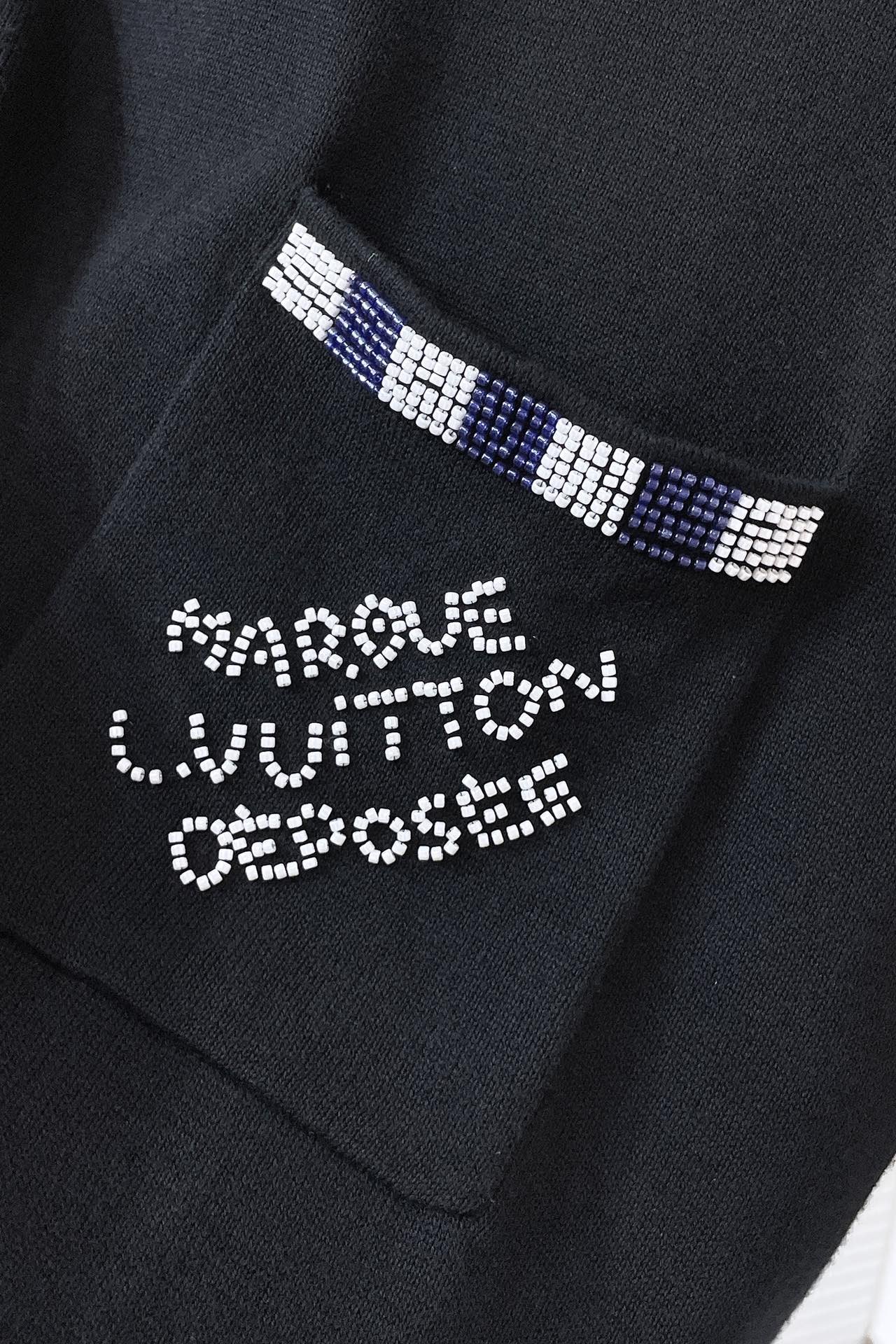 LV Embellished Short-Sleeved Cotton Crewneck