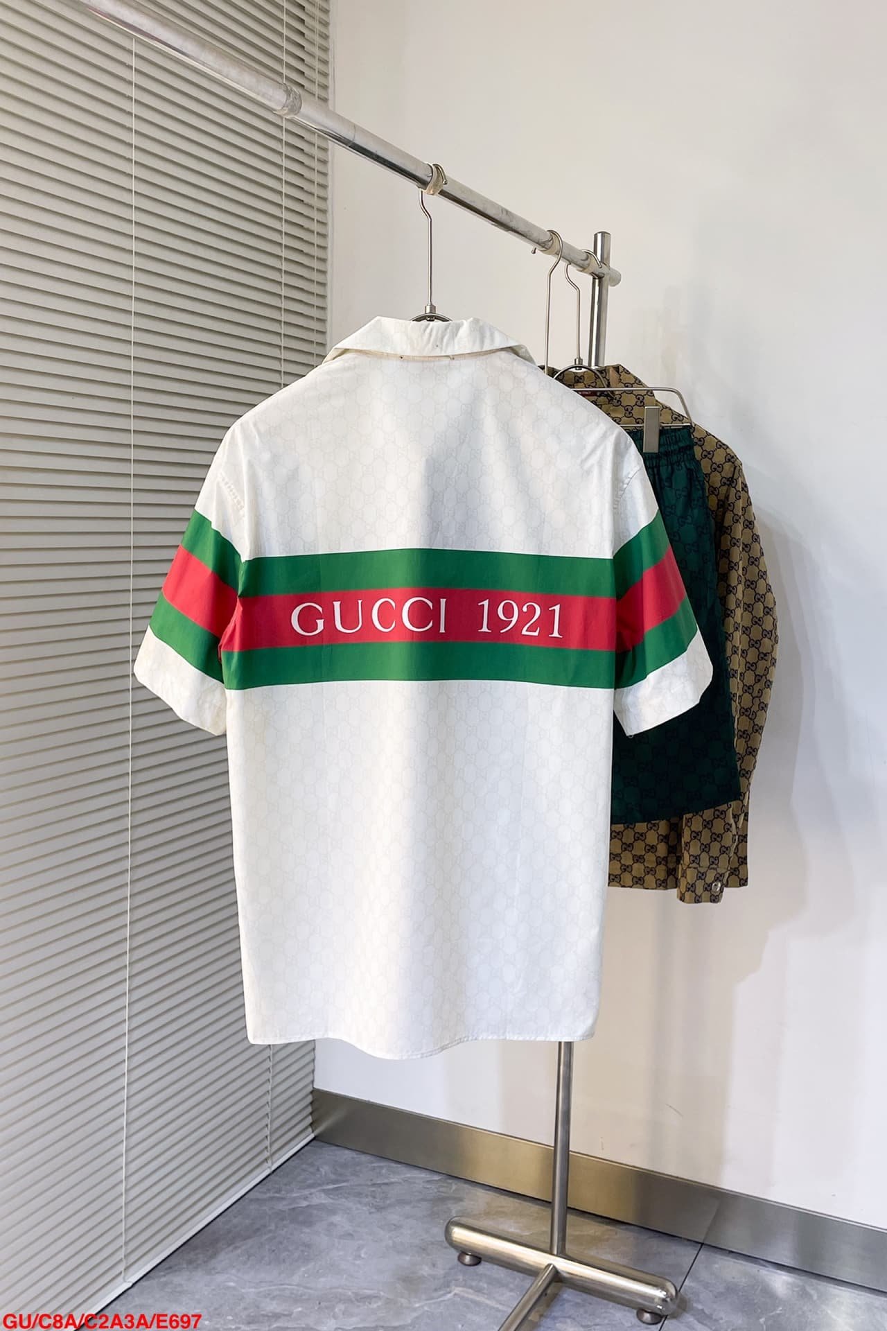 Gucci gg cotton shirt with web