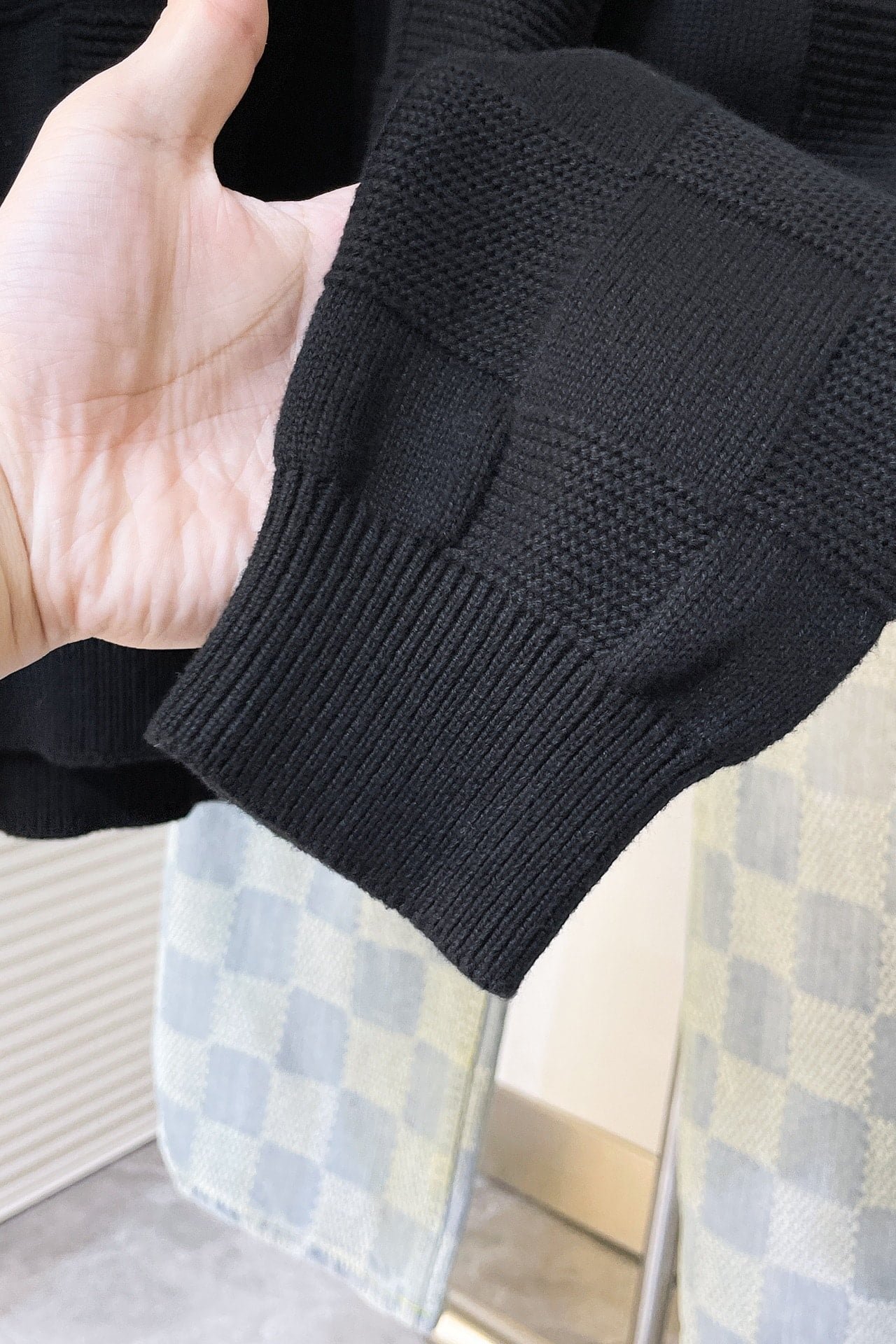 LV Damier Stitch Crewneck